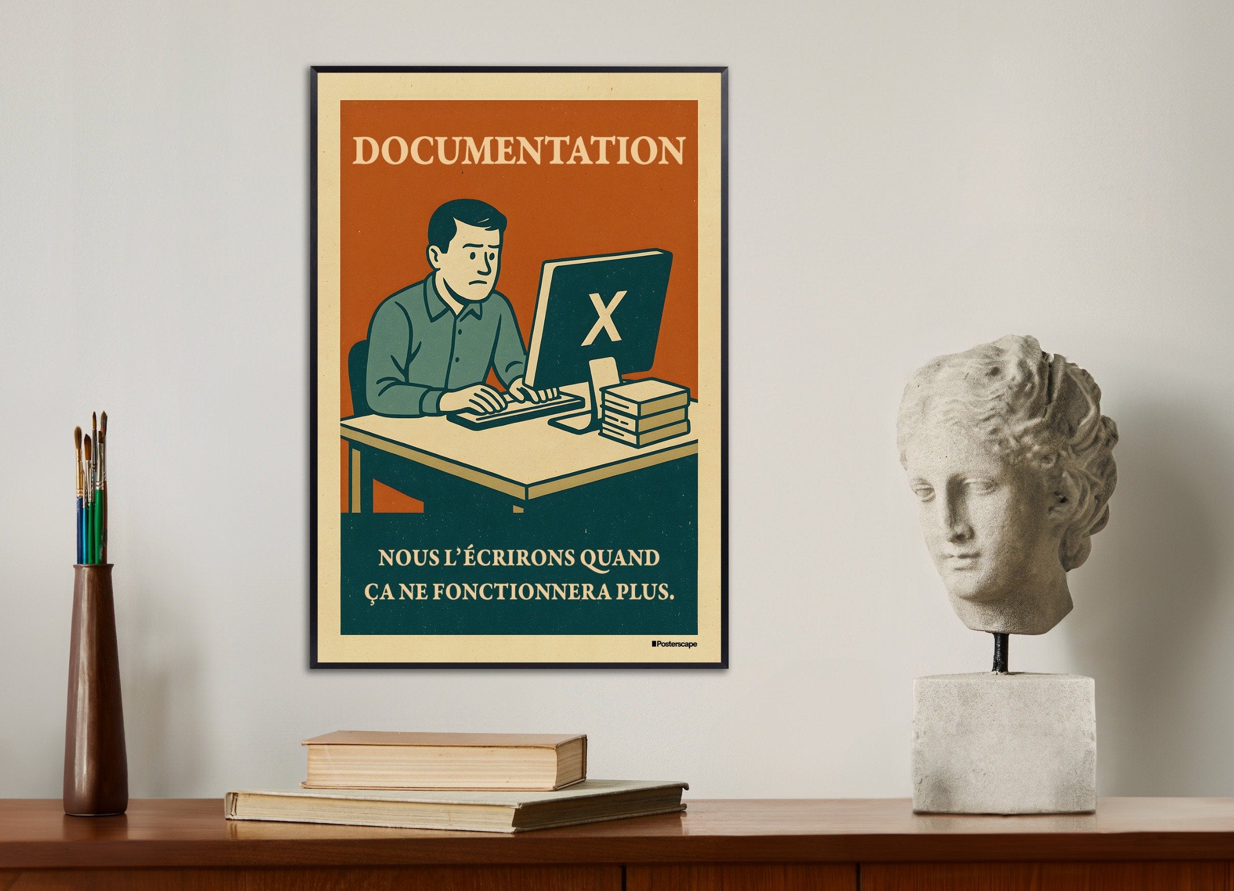 Poster of Documentation - Demotivational Poster, with metal frame