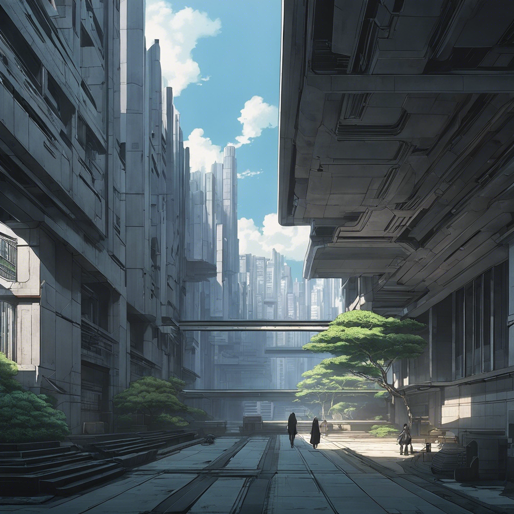 Fantasma en la cáscara, arquitectura brutalista, ciudad - Póster