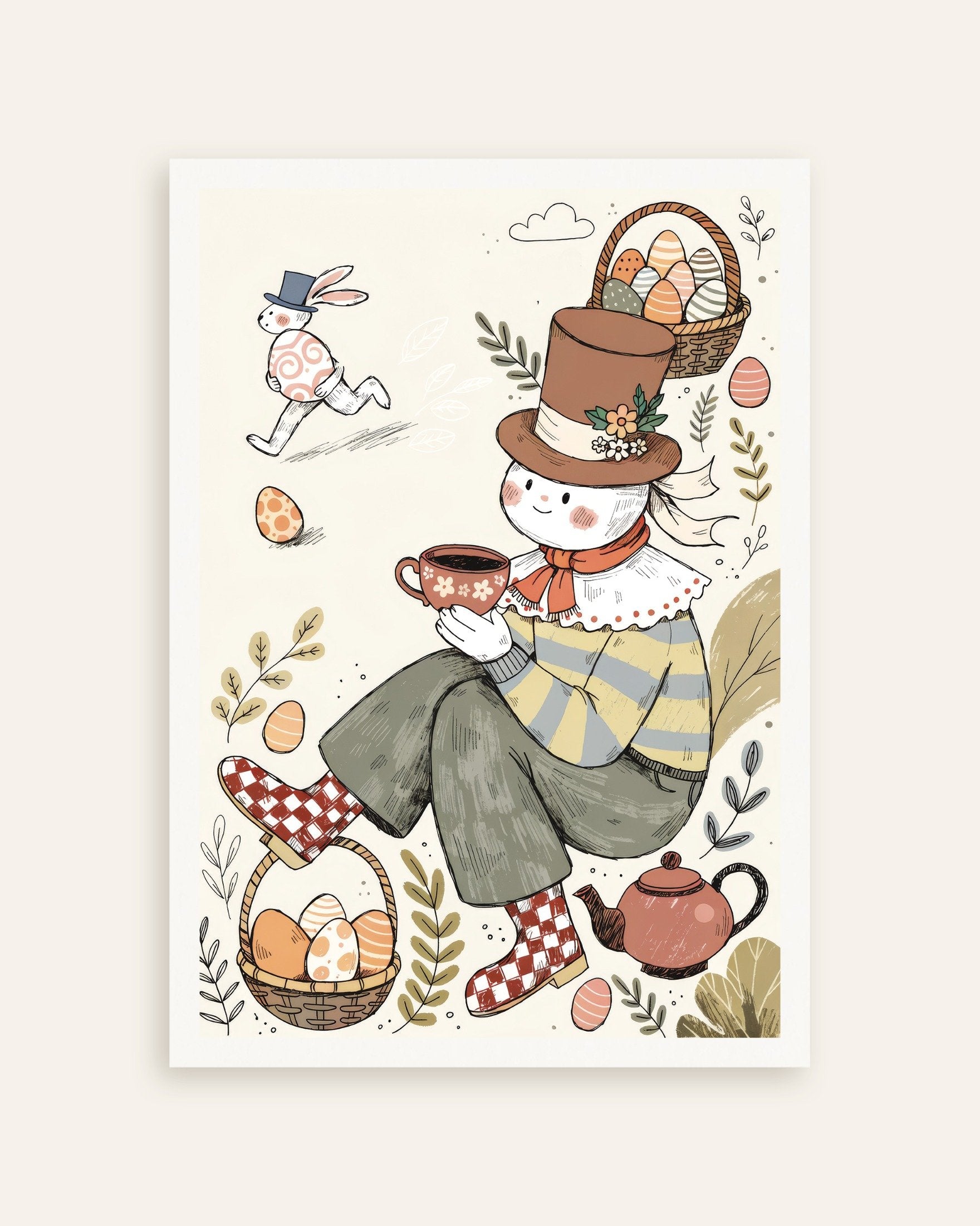 Poster of Easter Tea Break Illustration Poster, thumbnail