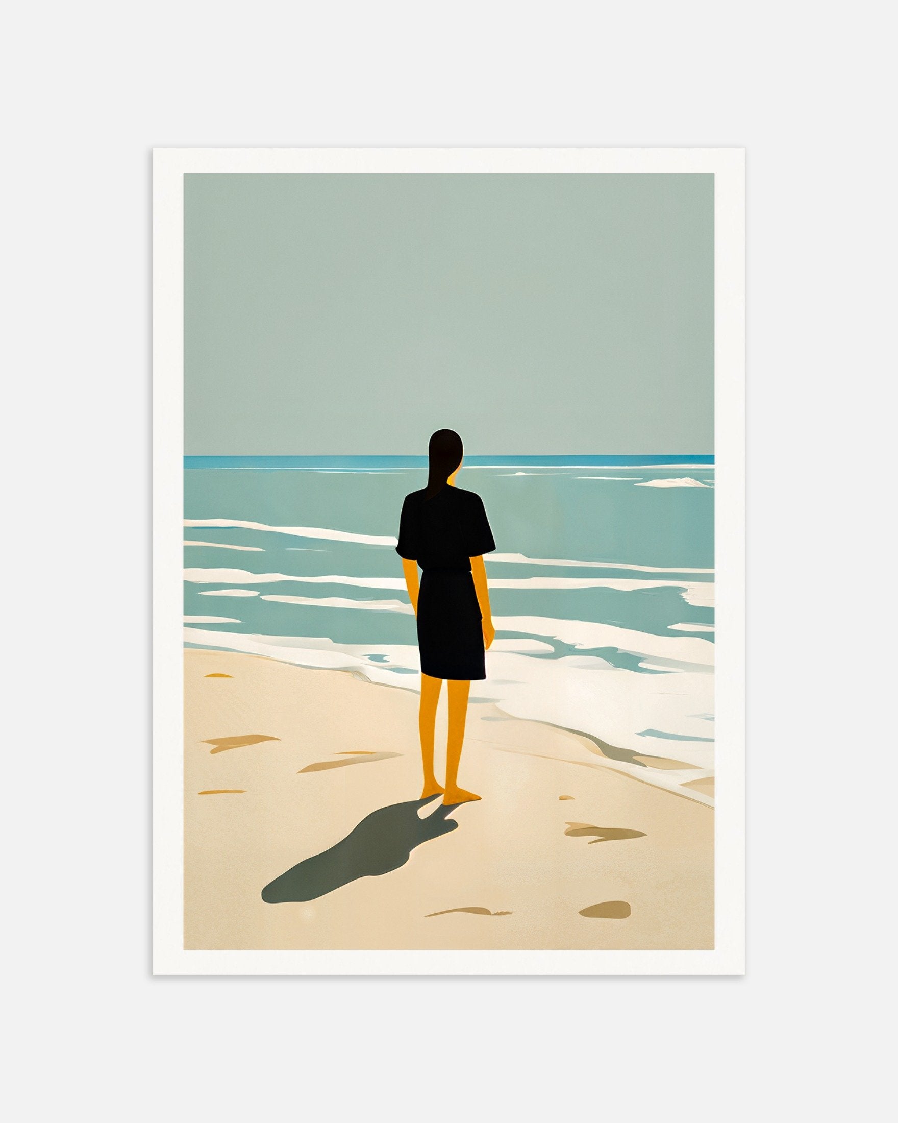 Poster of Erika on the Beach - Art Print, thumbnail