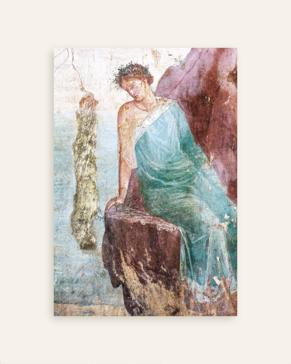 Póster del detalle del fresco de la caída de Ícaro, Pompeya