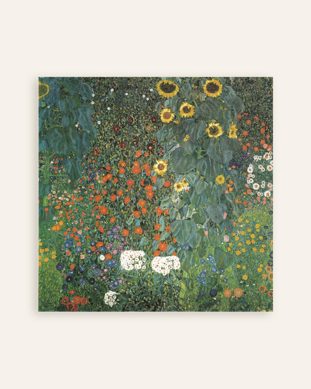Póster Jardín campestre con girasoles (1907), de Gustav Klimt, miniatura