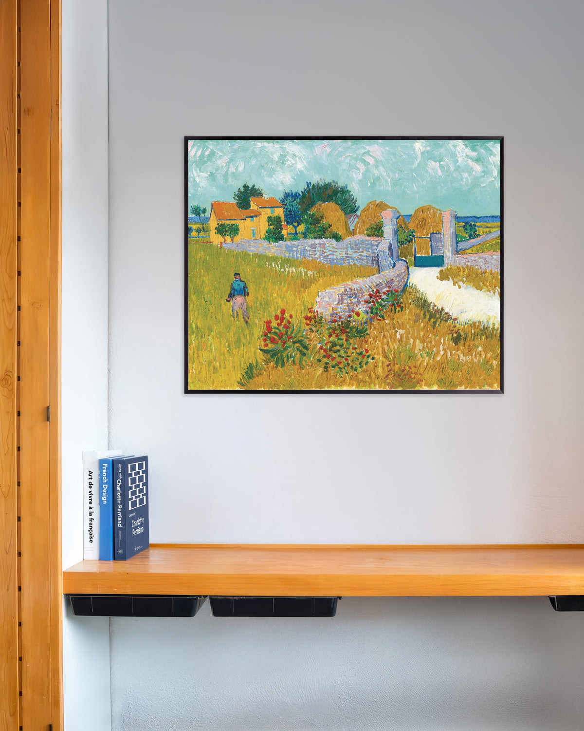 Póster de Casa de campo en Provenza (1888), de Vincent van Gogh, con marco metálico