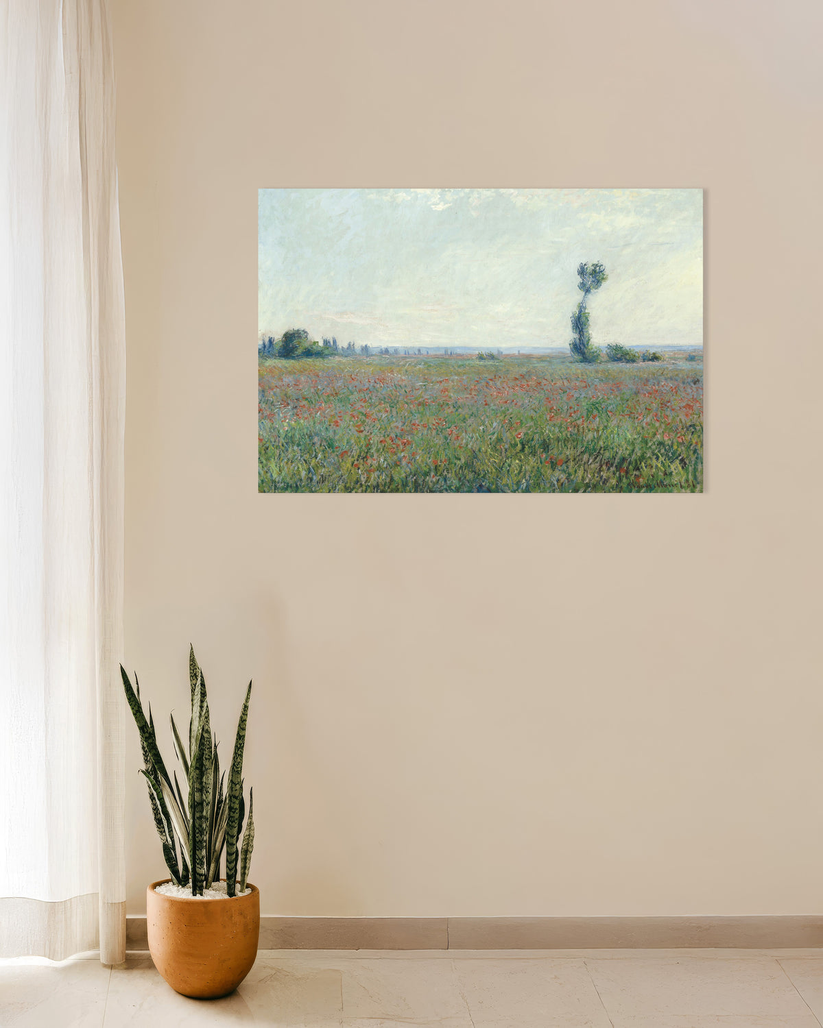Póster Campo de amapolas, de Claude Monet
