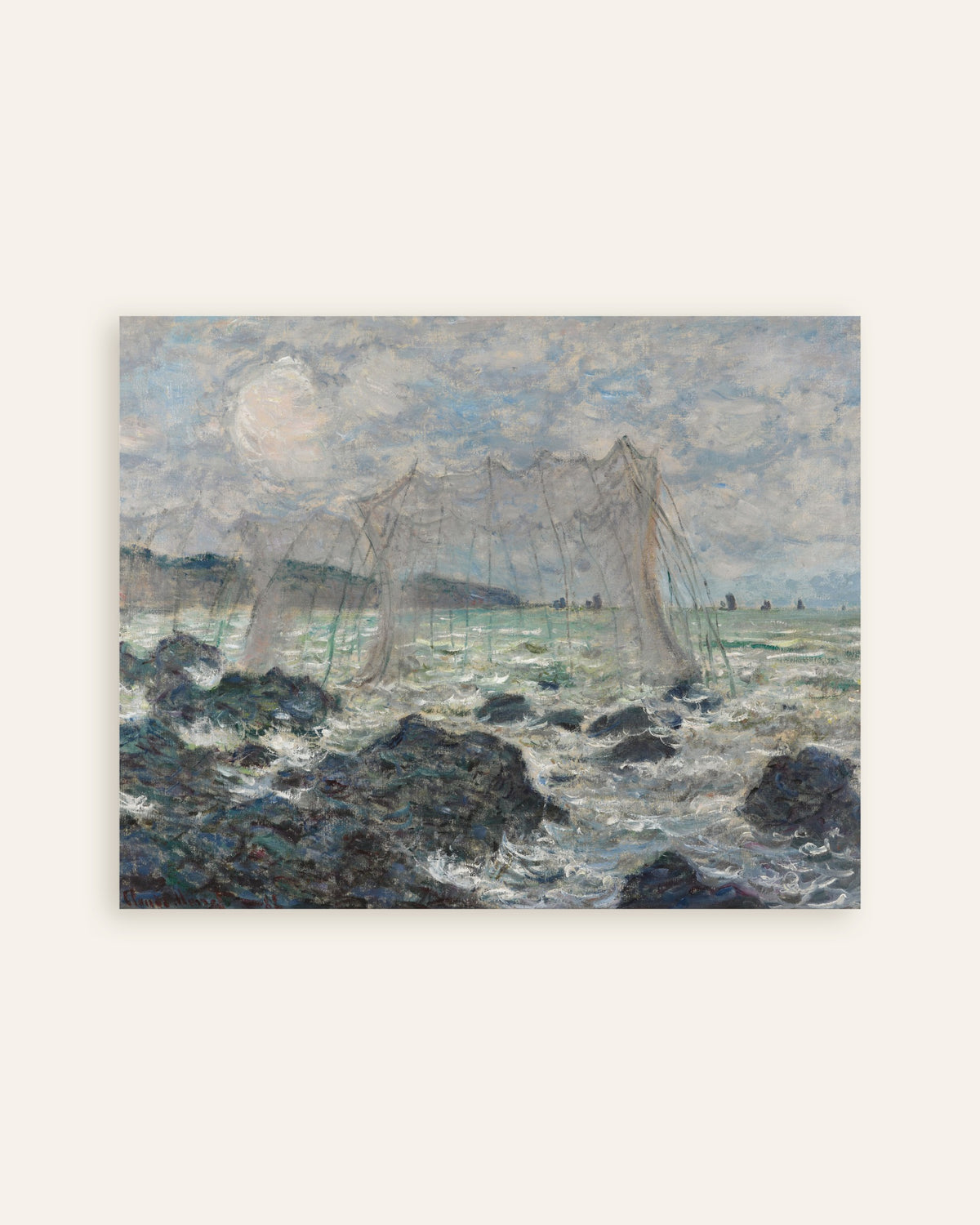 Póster Redes de pesca en Pourville (1882), de Claude Monet, miniatura