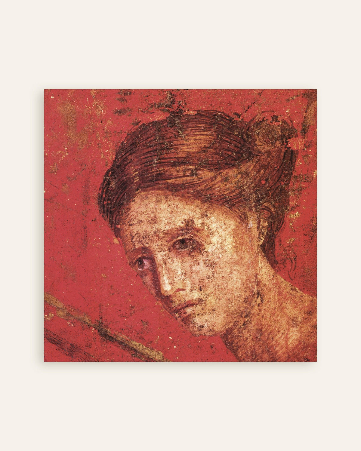 Póster del detalle de fresco de la Villa de los Misterios en Pompeya