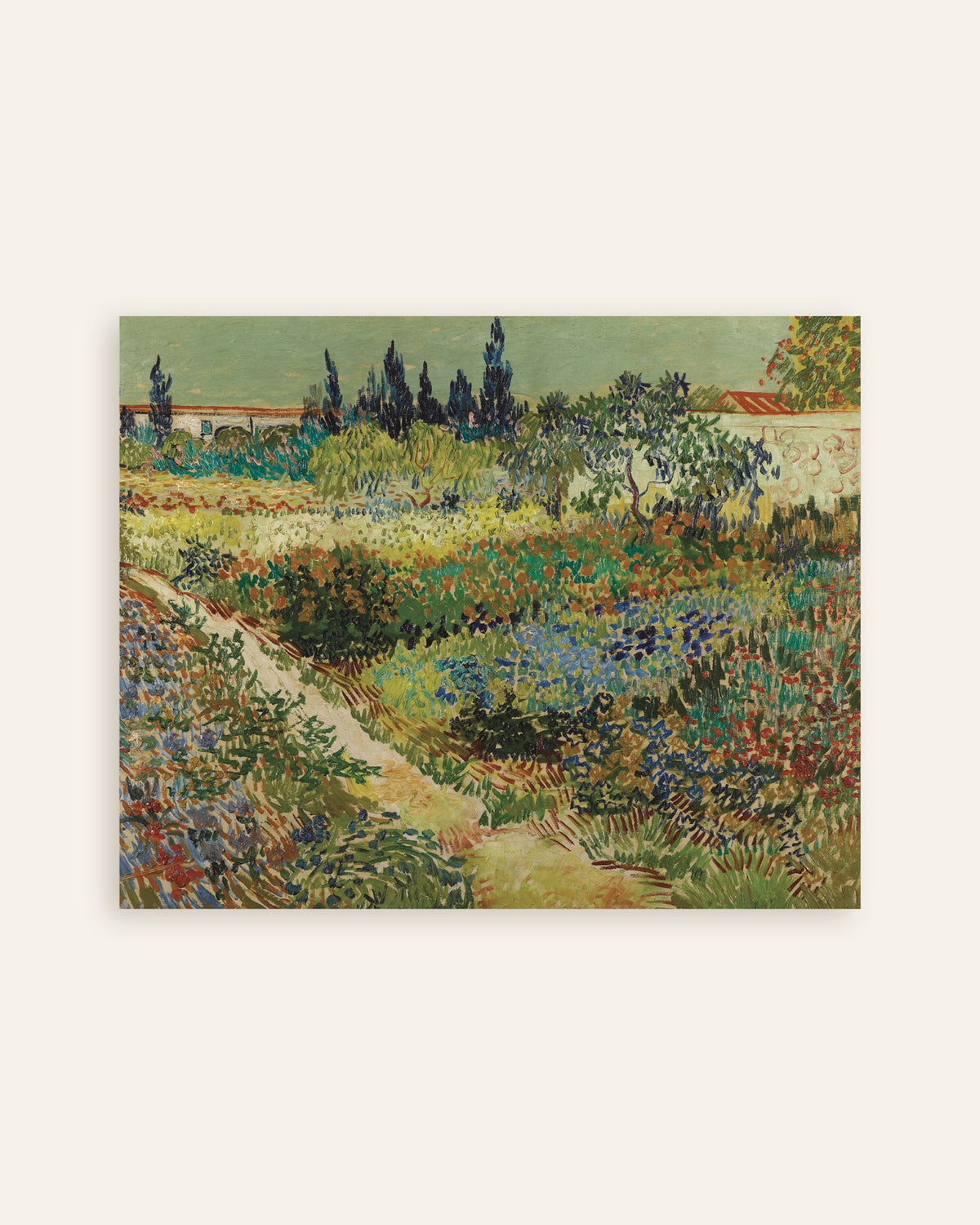 Póster de Jardín en Arlés (1888), de Vincent van Gogh, en miniatura