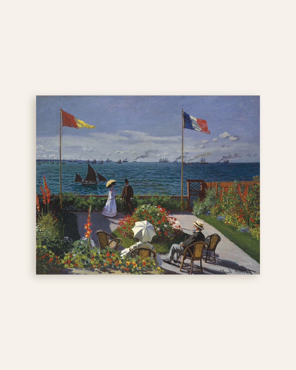 Póster Jardín en Sainte-Adresse (1867), de Claude Monet, miniatura