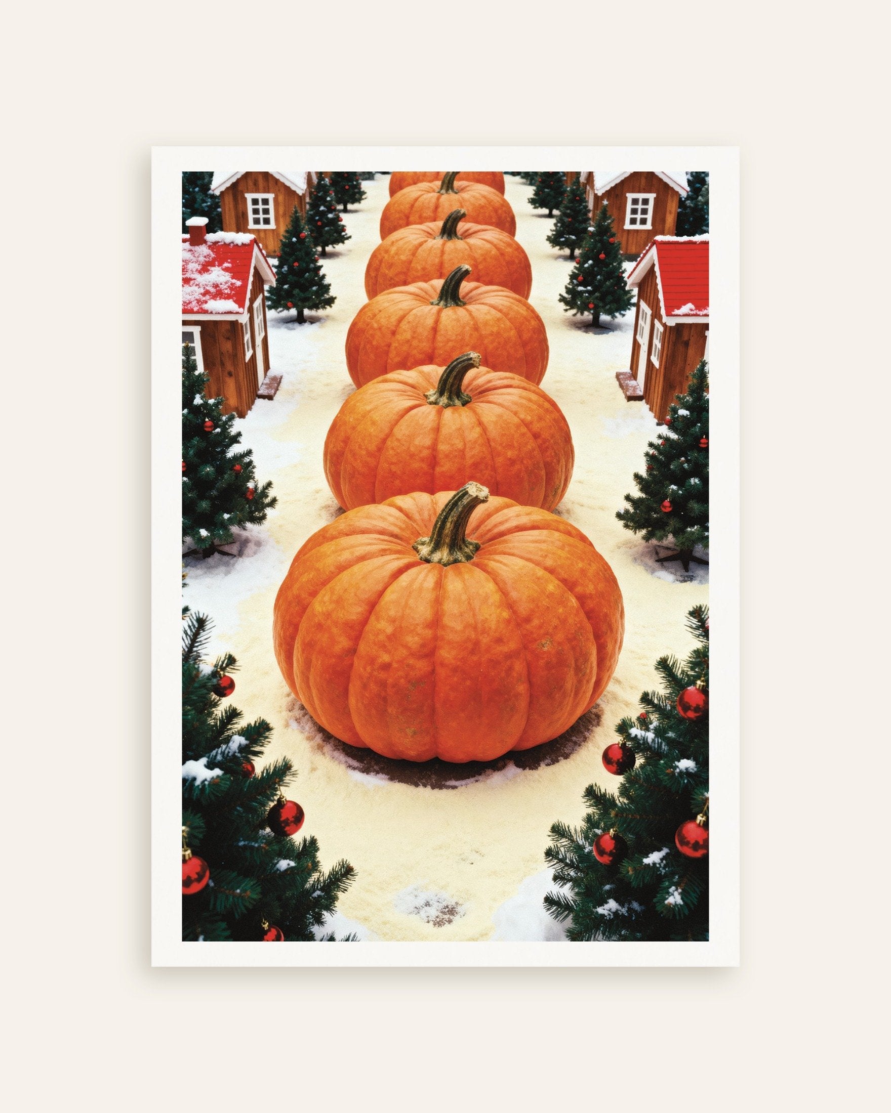Poster of Giant pumpkins in the Christmas village poster, thumbnail