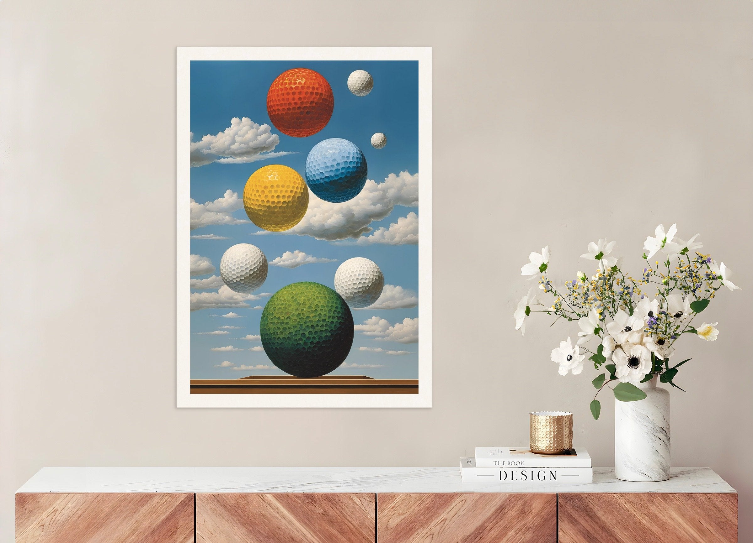 Poster of Golf worlds – Surreal sky poster