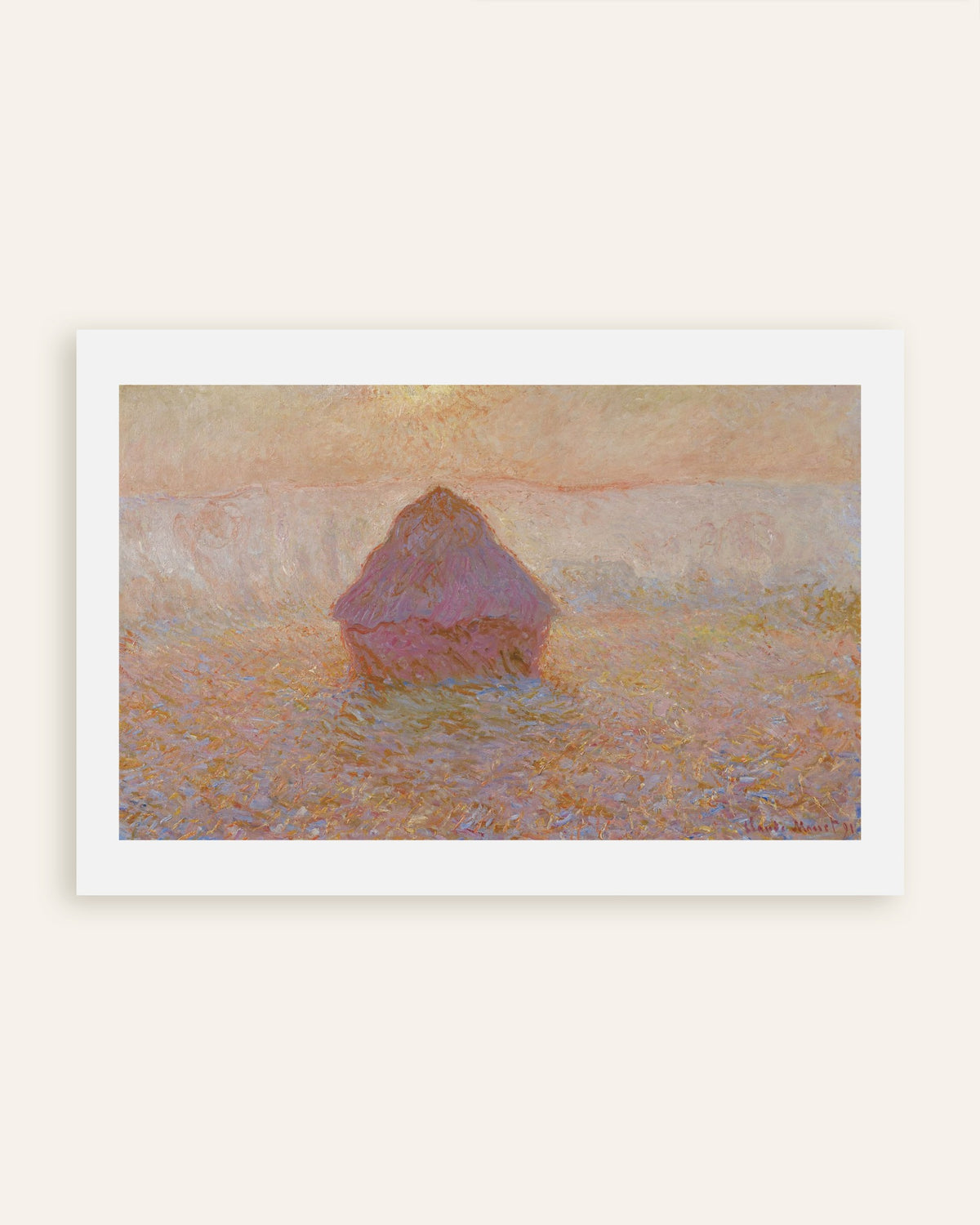 Póster Almiar, sol entre la bruma (1891), de Claude Monet, miniatura