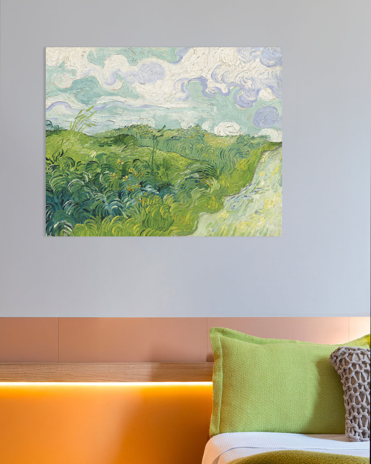 Póster de Campos de trigo verdes, Auvers (1890), de Vincent van Gogh