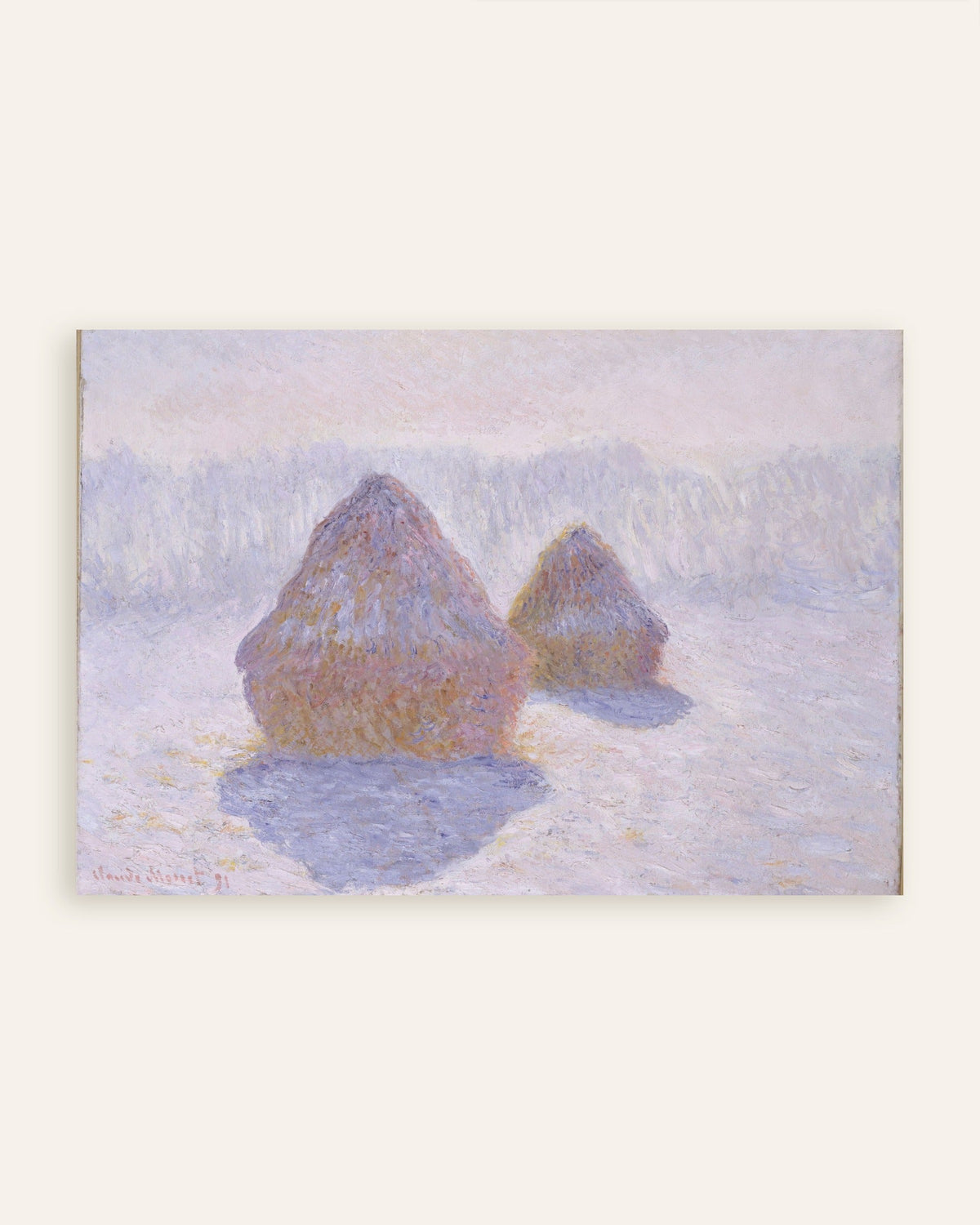 Póster Almiares, efecto de nieve y sol (1891), de Claude Monet, miniatura