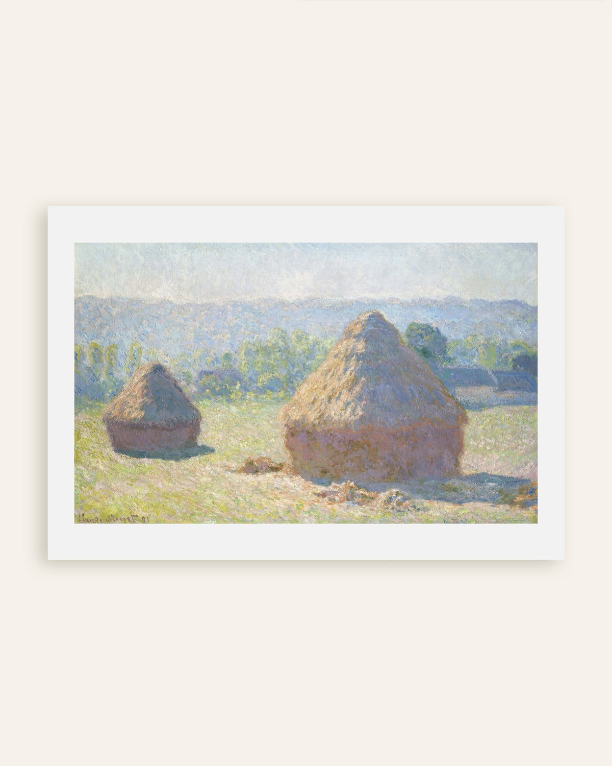 Póster Almiares, final del verano (1891), de Claude Monet, miniatura