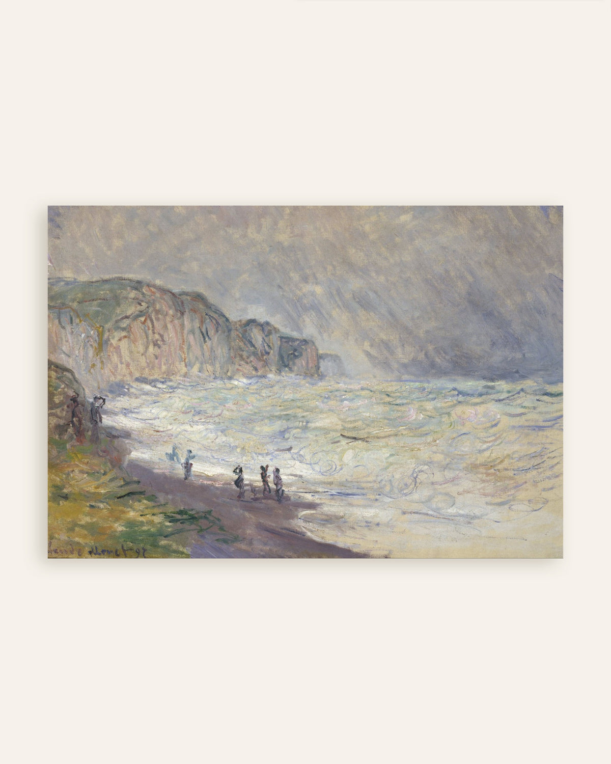 Póster Mar gruesa en Pourville (1897), de Claude Monet, miniatura