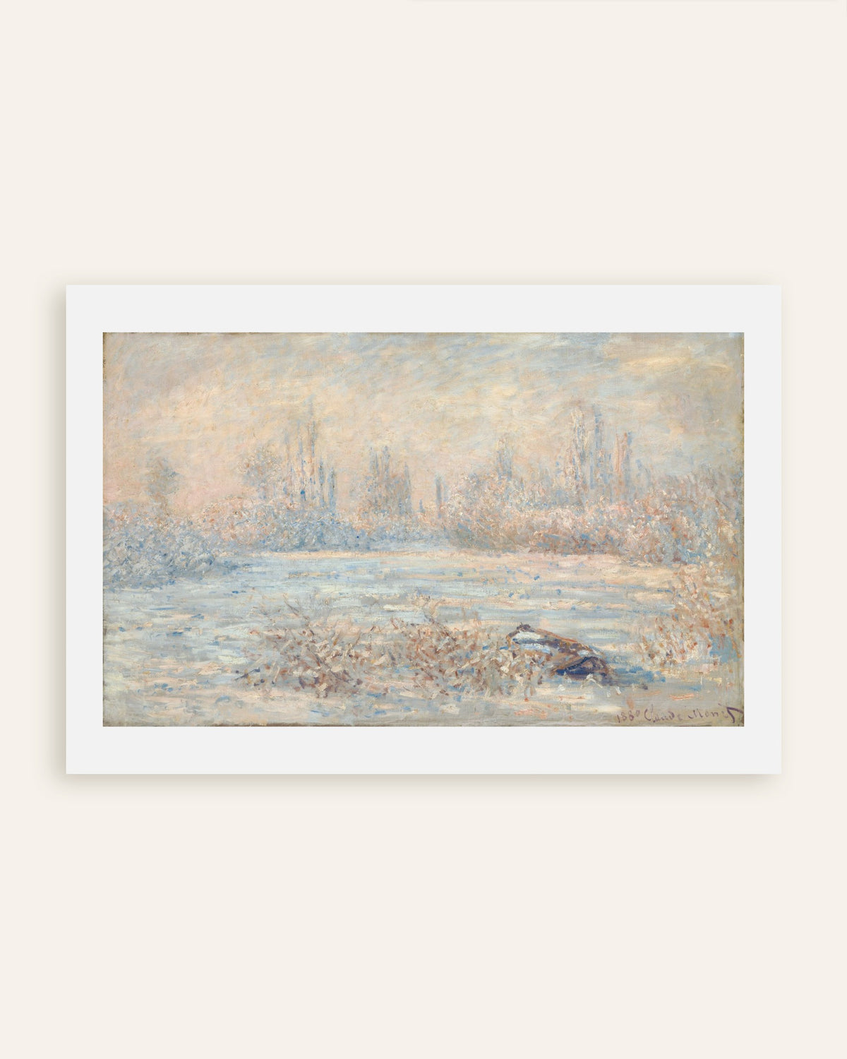 Póster La escarcha (1880), de Claude Monet, miniatura