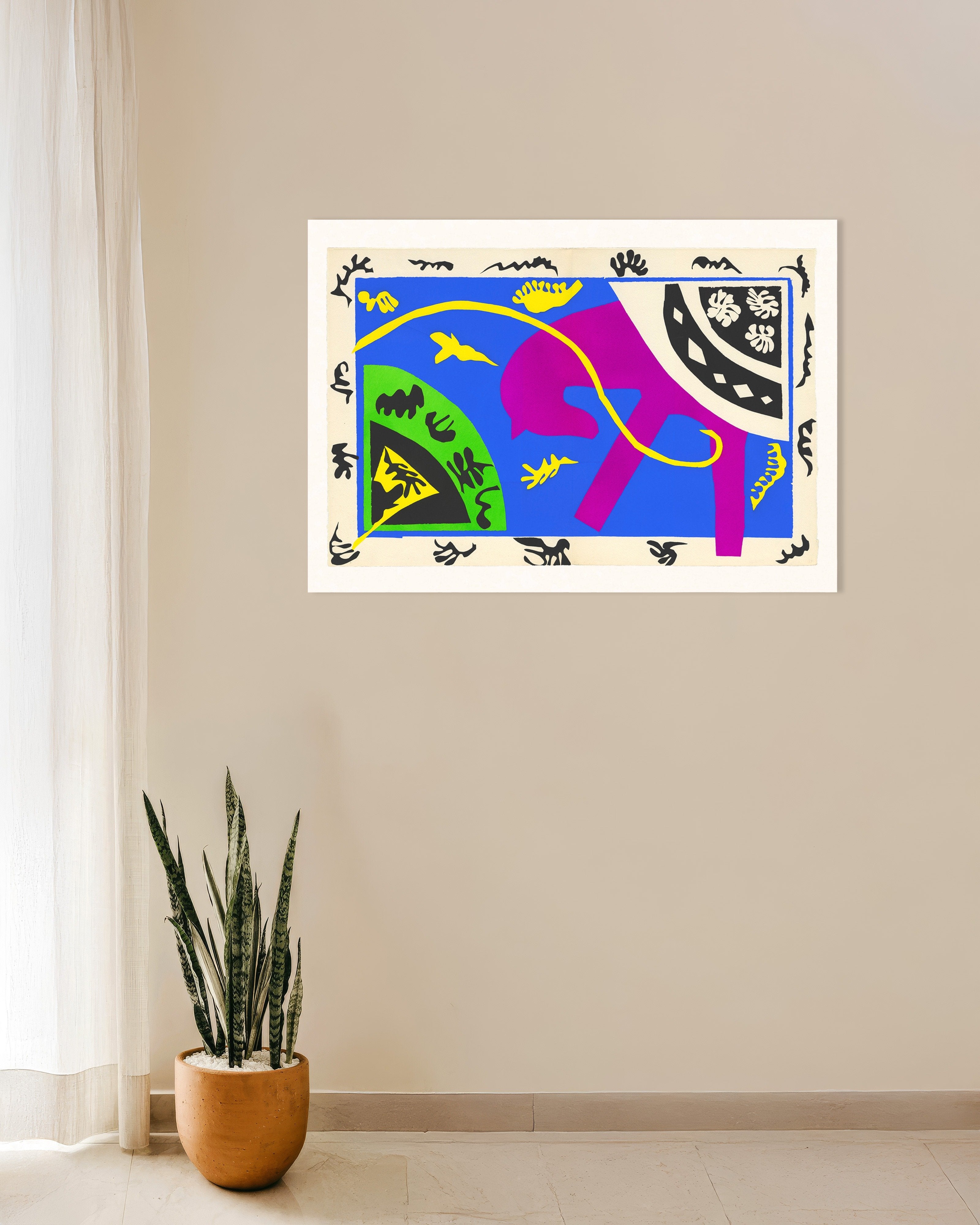 Poster of Horse, Rider, and Clown (1954) by Henri Matisse