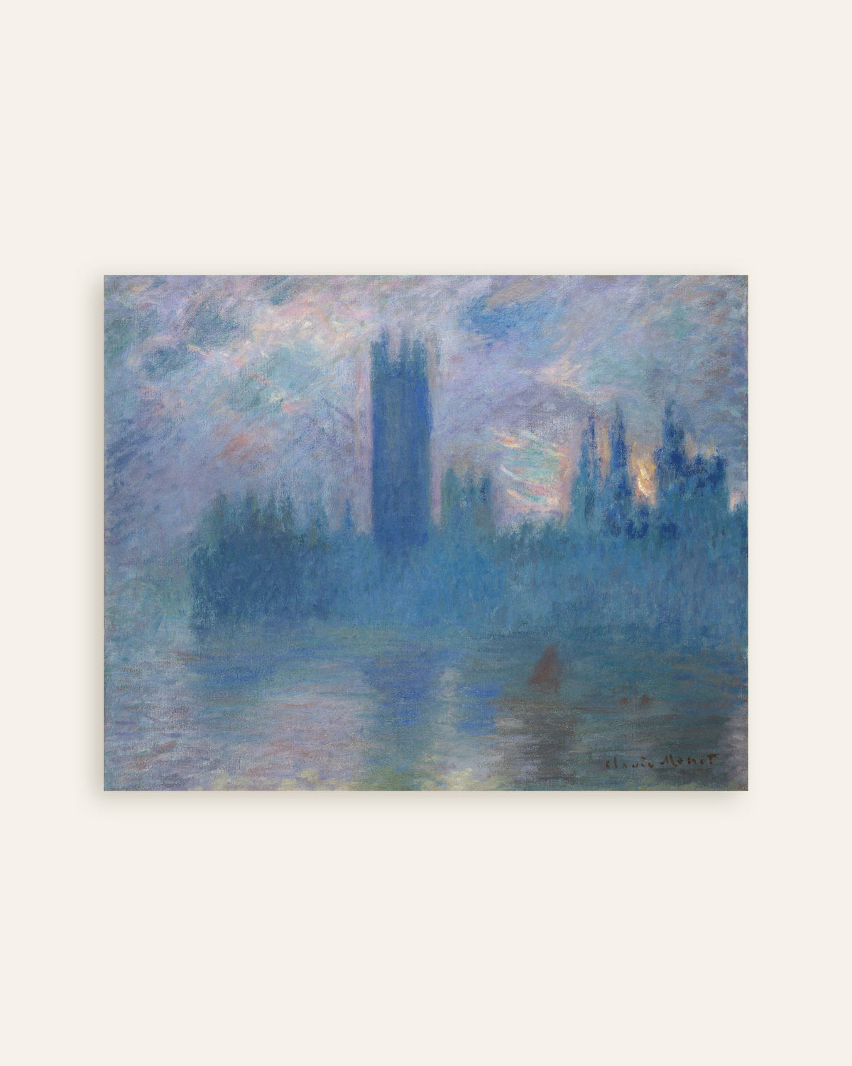 Póster El Parlamento de Londres (1900), de Claude Monet, miniatura