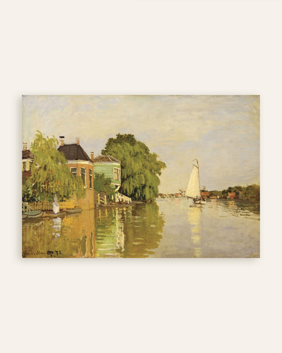 Póster Casas en el Achterzaan (1871), de Claude Monet, miniatura