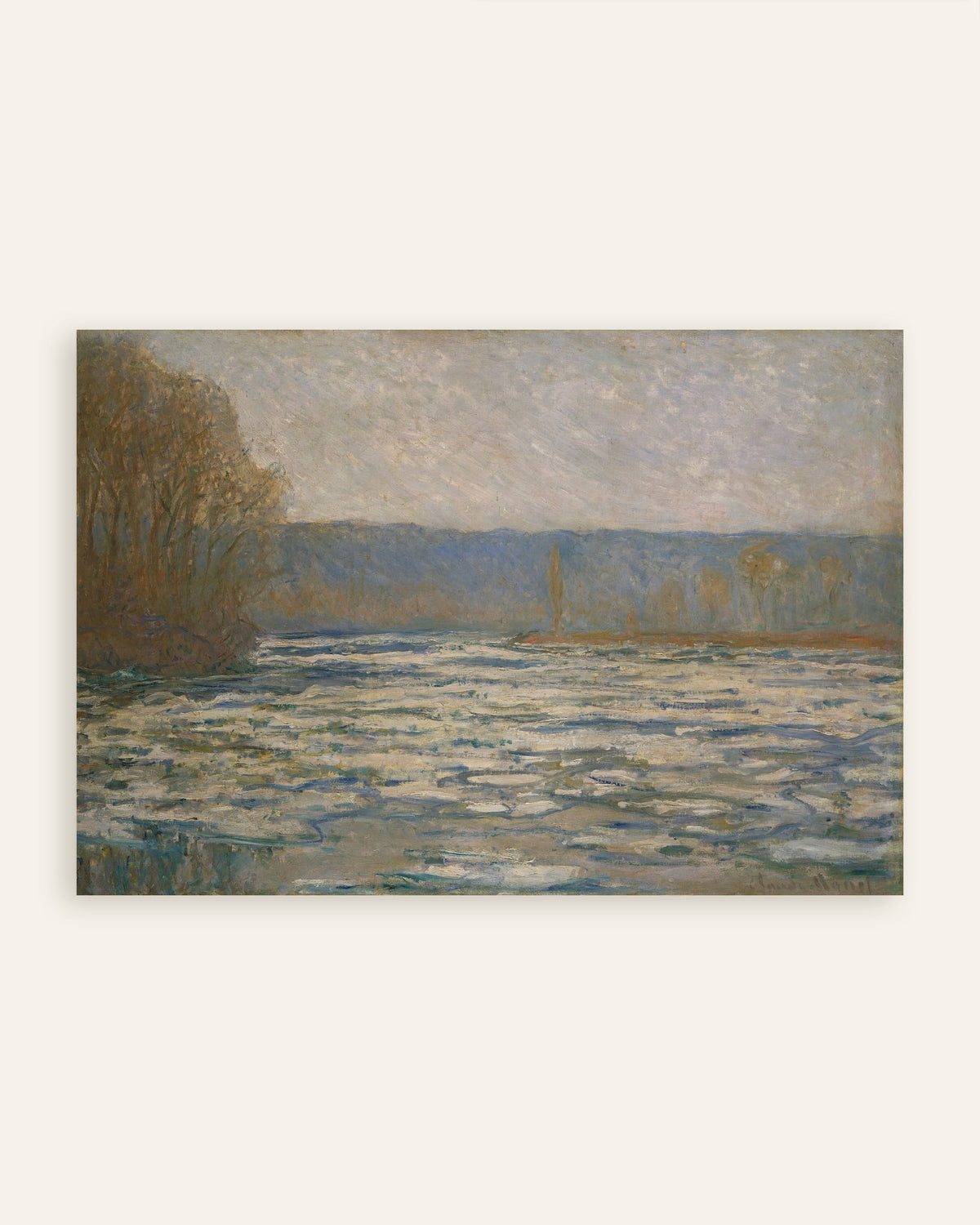 Póster Deshielo en el Sena cerca de Bennecourt (1893), de Claude Monet, miniatura