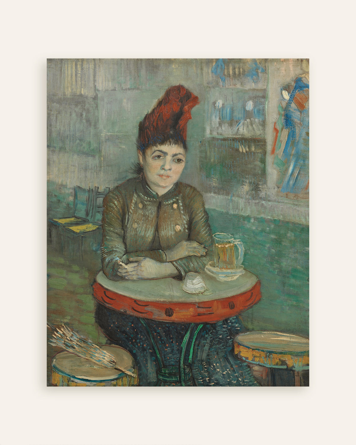 Póster de En el Café, Agostina Segatori en Le Tambourin (1887), de Vincent van Gogh, miniatura