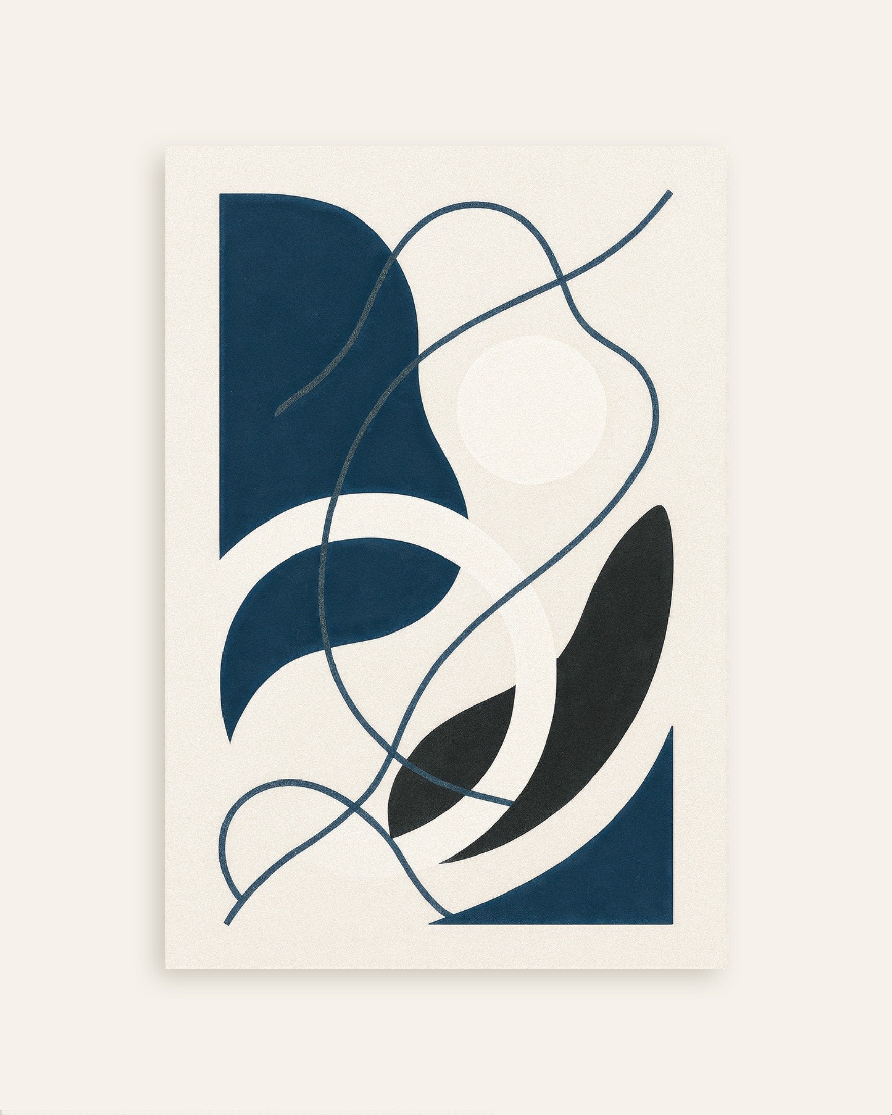 Poster of Inflections 04 – abstract print with curves and contrast, thumbnail