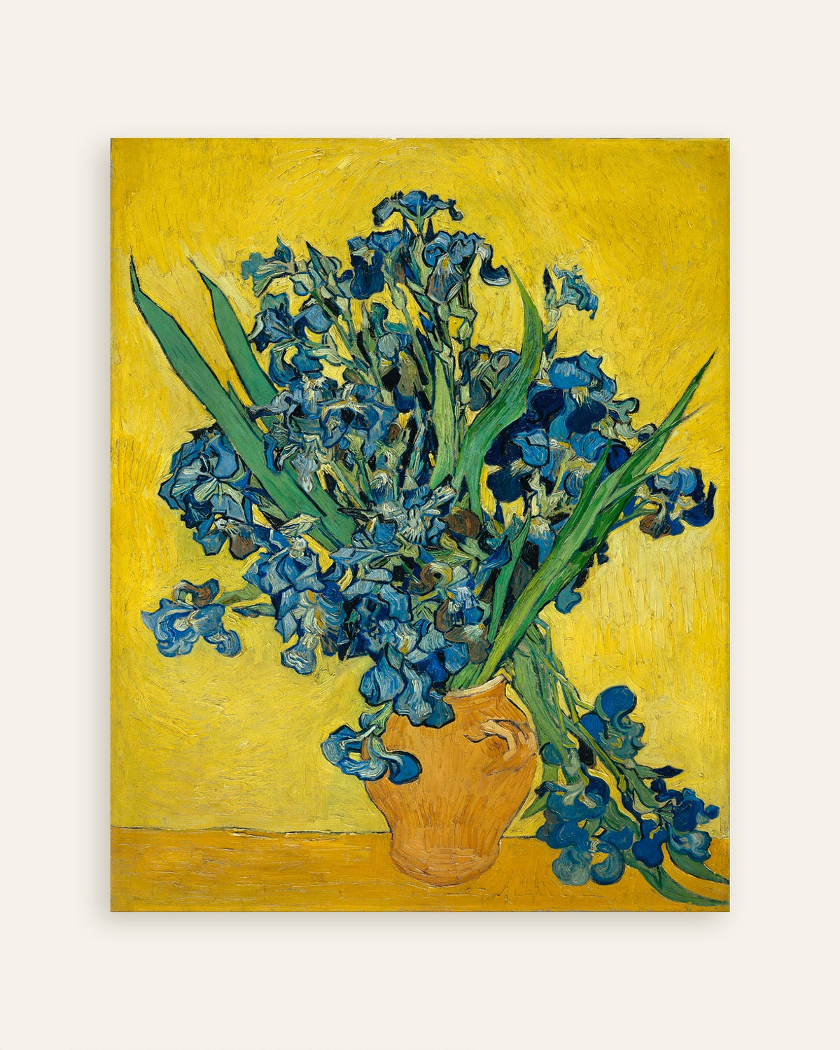 Póster de Iris en un jarrón (1890), de Vincent van Gogh, en miniatura