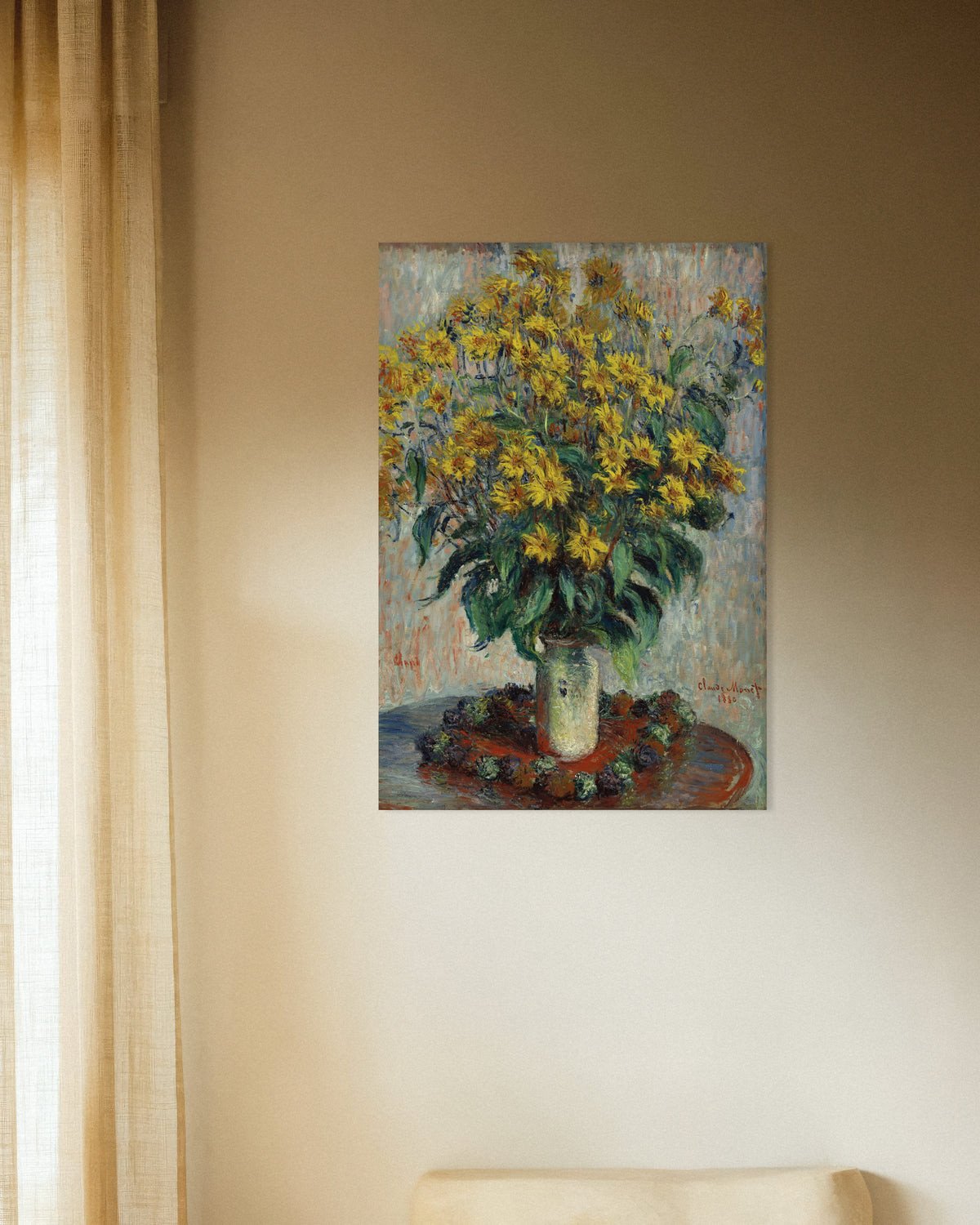 Póster Flores de aguaturma (1880), de Claude Monet