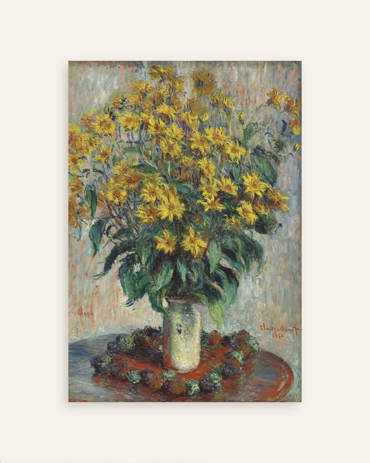 Póster Flores de aguaturma (1880), de Claude Monet, miniatura