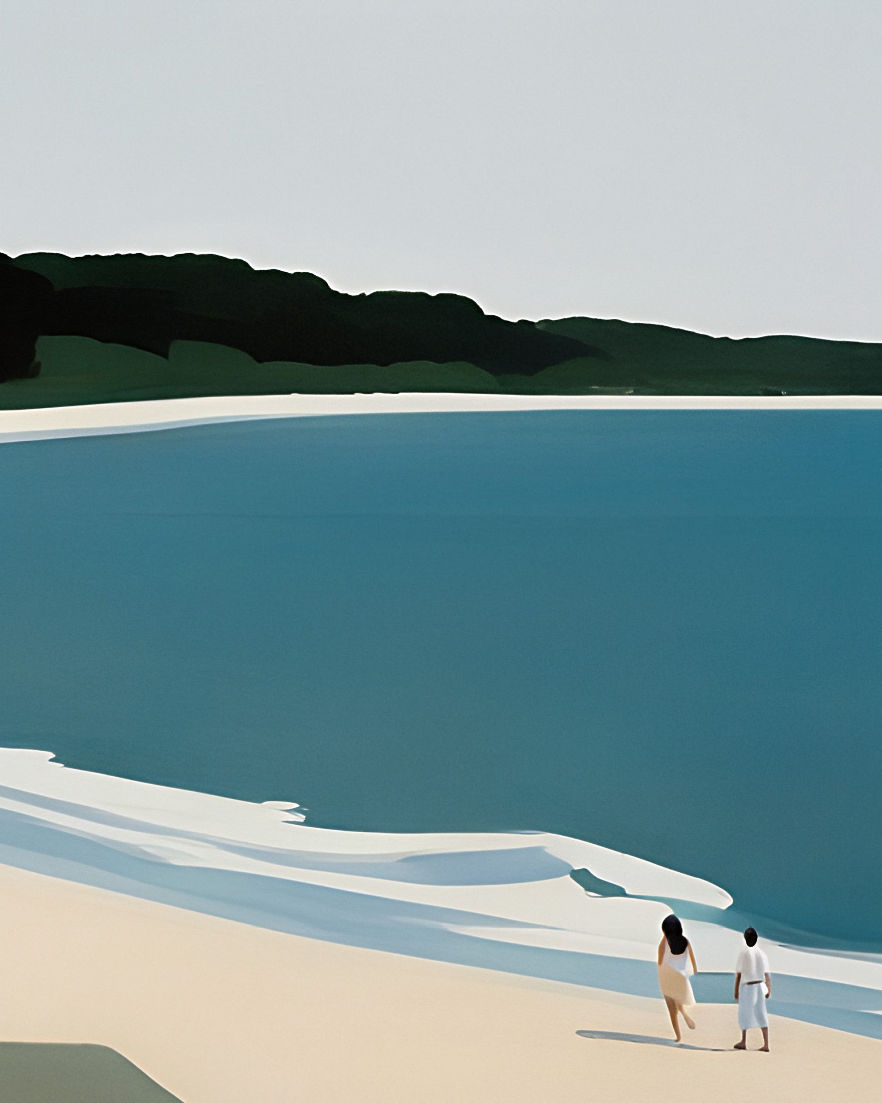 Alegría en la Playa - Lámina Decorativa de Paisaje Costero Póster