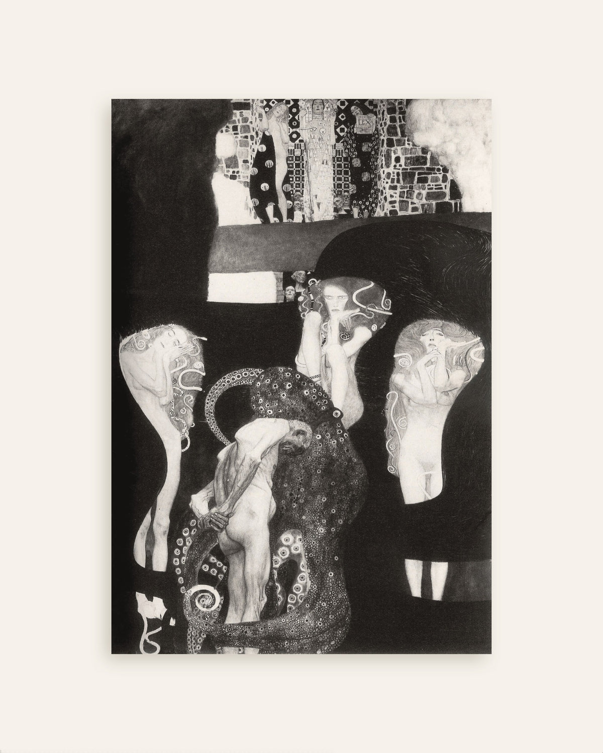 Póster La Jurisprudencia (1907), de Gustav Klimt, miniatura