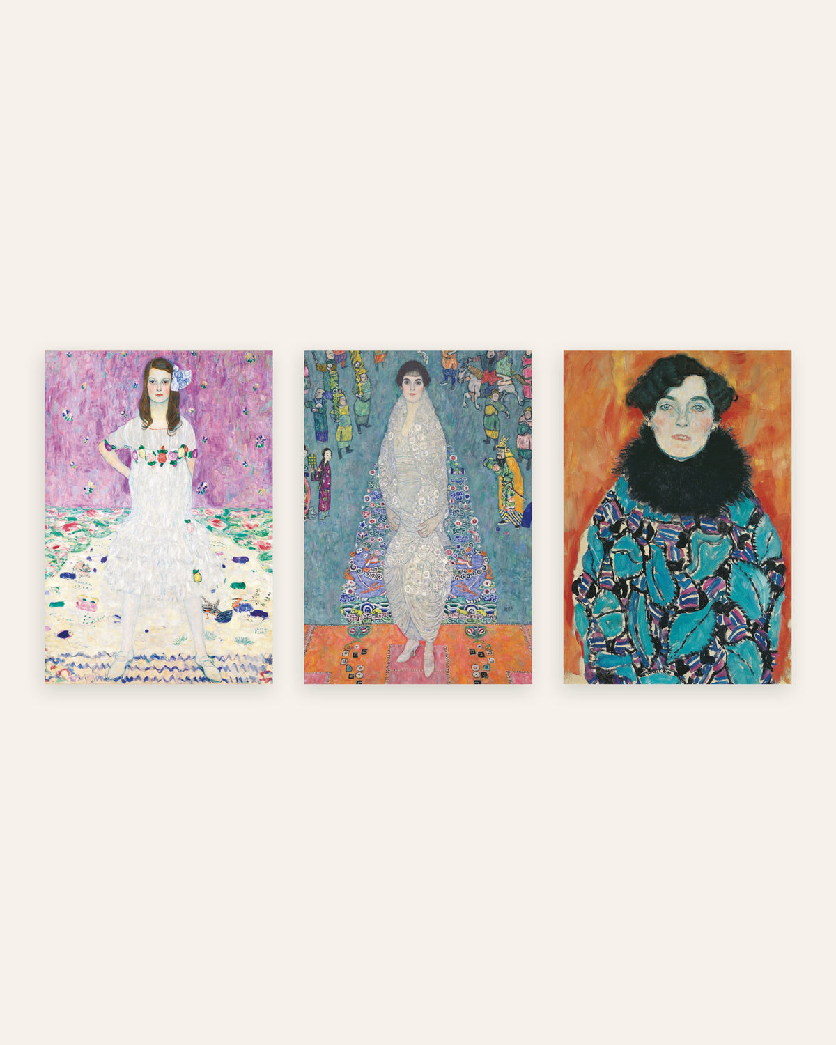 Pósters de Klimt, conjunto de 3 retratos: Mäda Primavesi, Elisabeth Lederer y Johanna Staude, sin marco