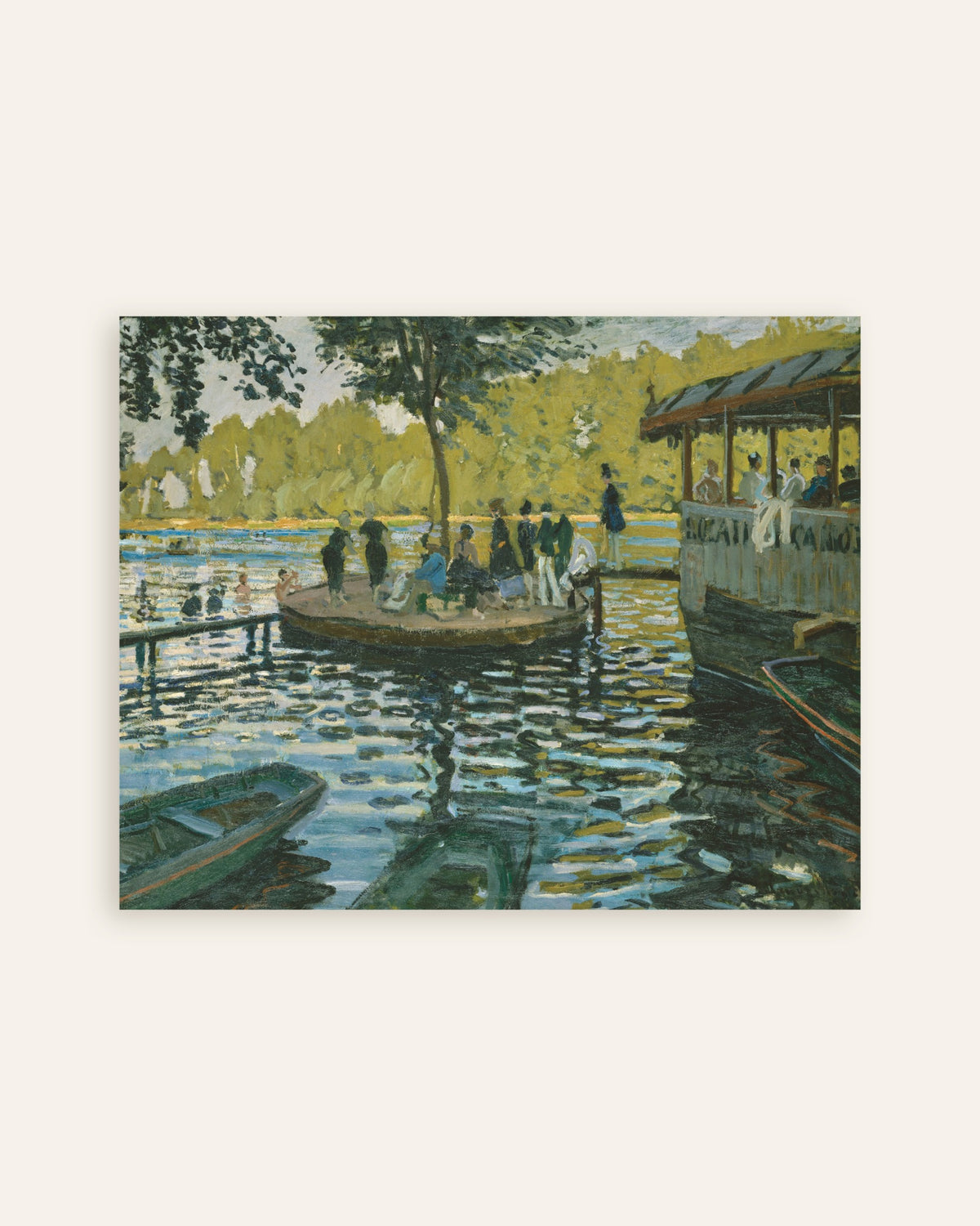 Póster La Grenouillère (1869), de Claude Monet, miniatura