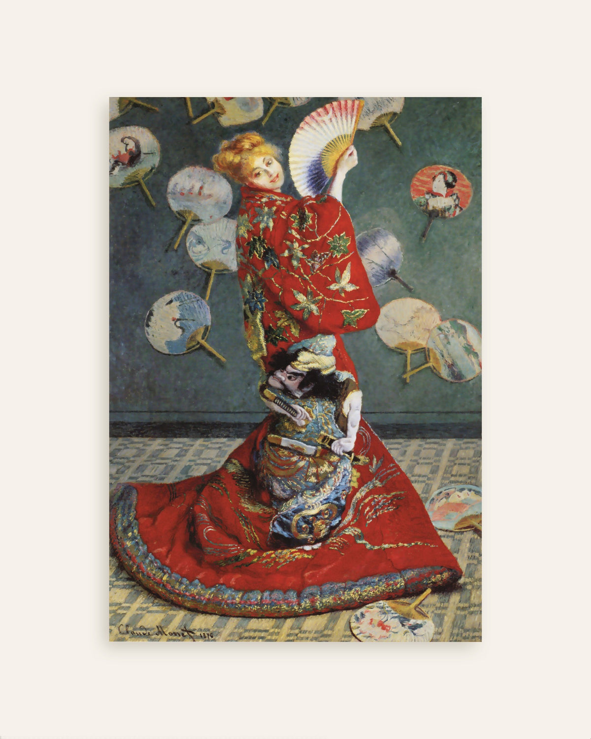Póster La Japonaise, Camille Monet con traje japonés (1876), de Claude Monet, miniatura