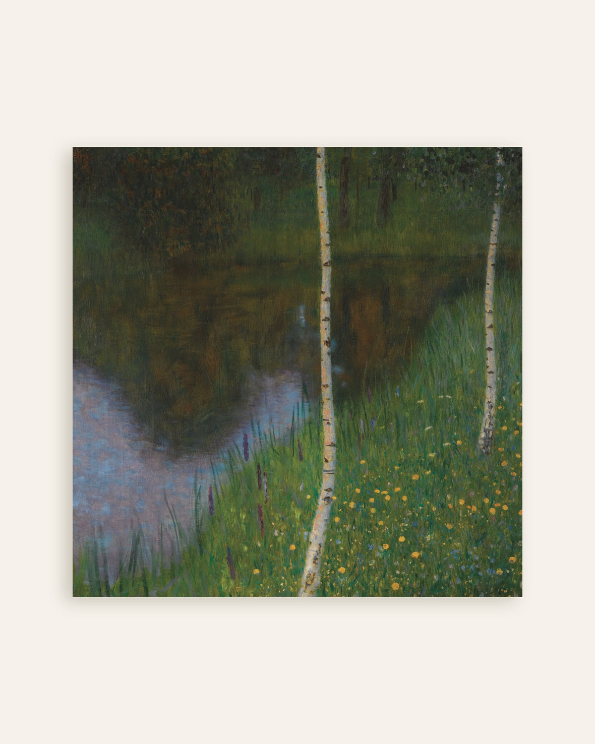 Póster Orilla del lago con abedules (hacia 1901), de Gustav Klimt, miniatura