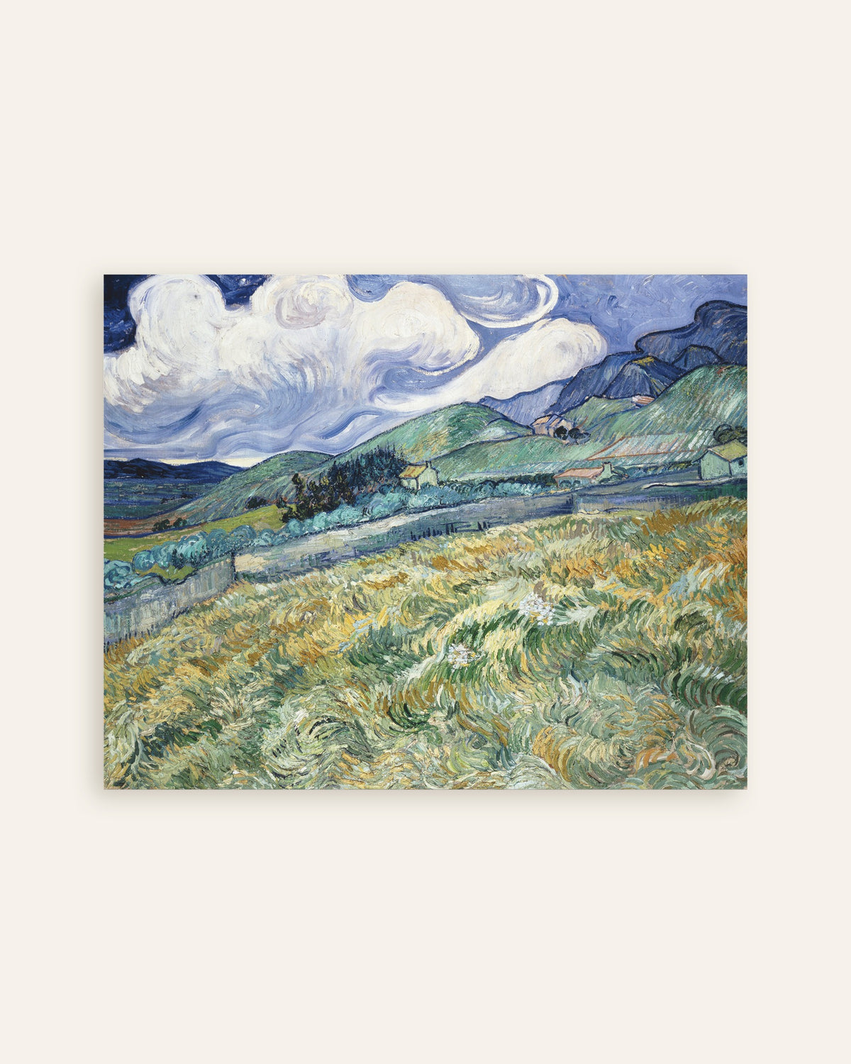 Póster de Paisaje de Saint-Rémy (1889), de Vincent van Gogh, en miniatura
