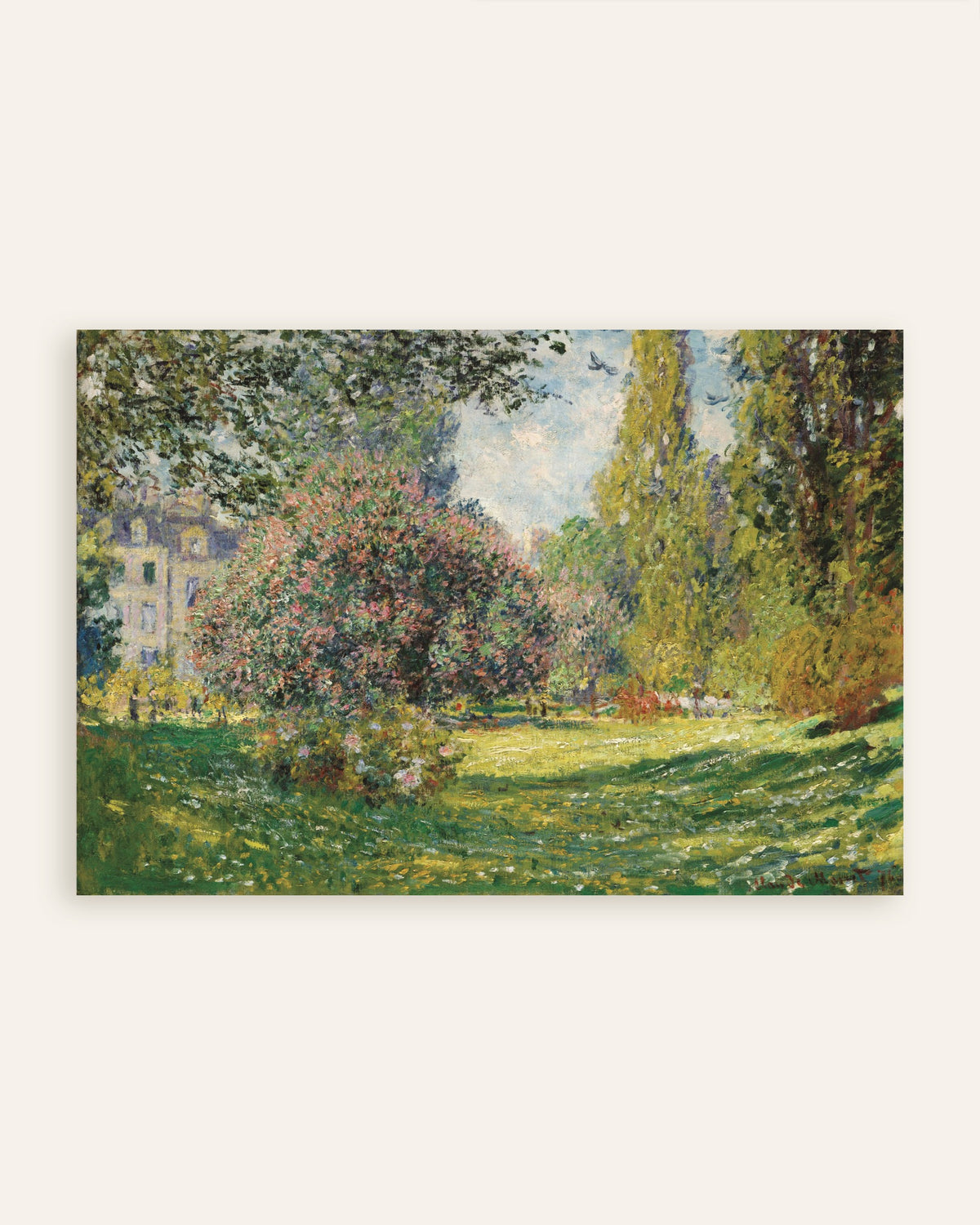 Póster Paisaje, el parque Monceau (1876), de Claude Monet, miniatura