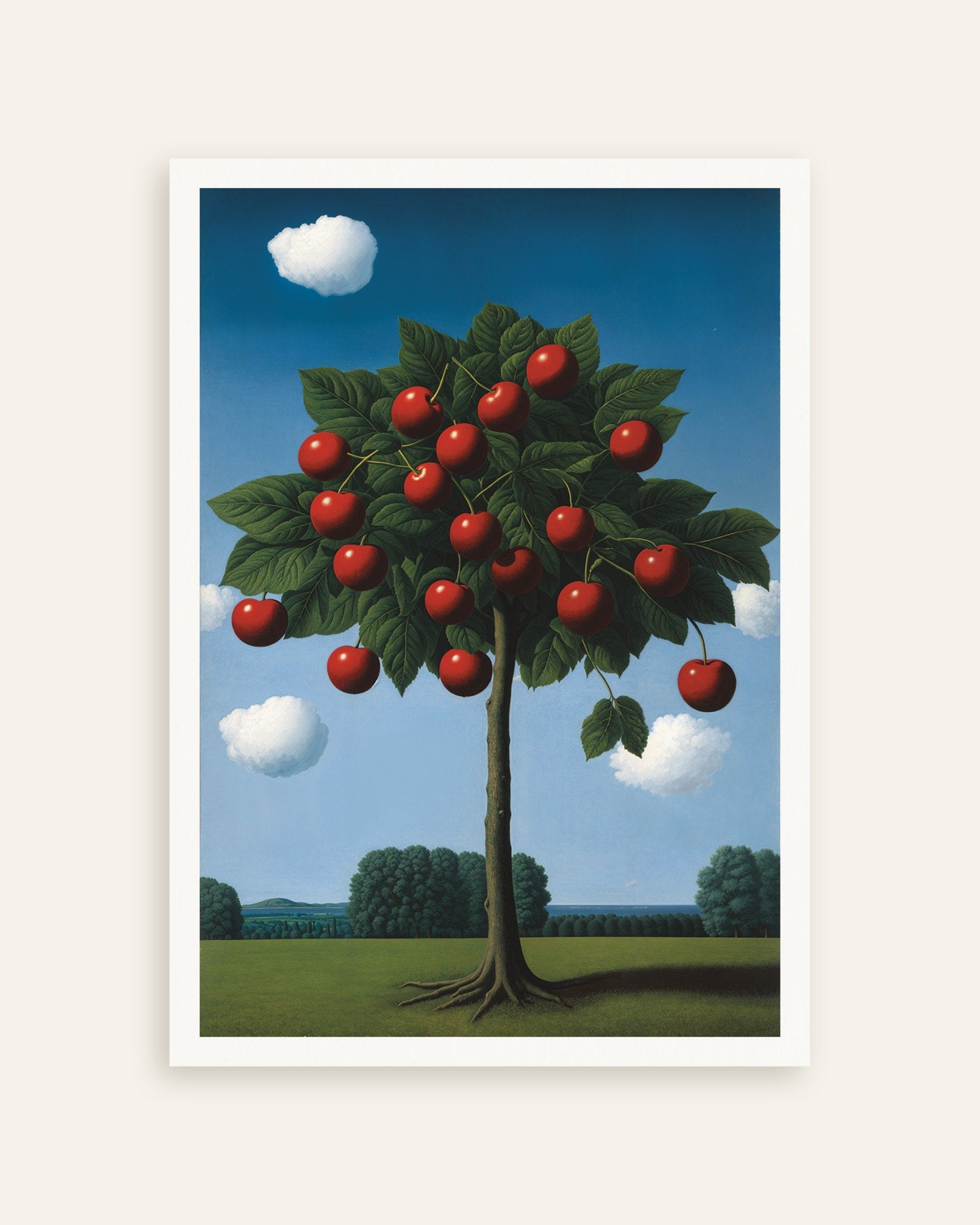 Poster of Le Cerisier - Surreal Cherry Tree Poster, thumbnail