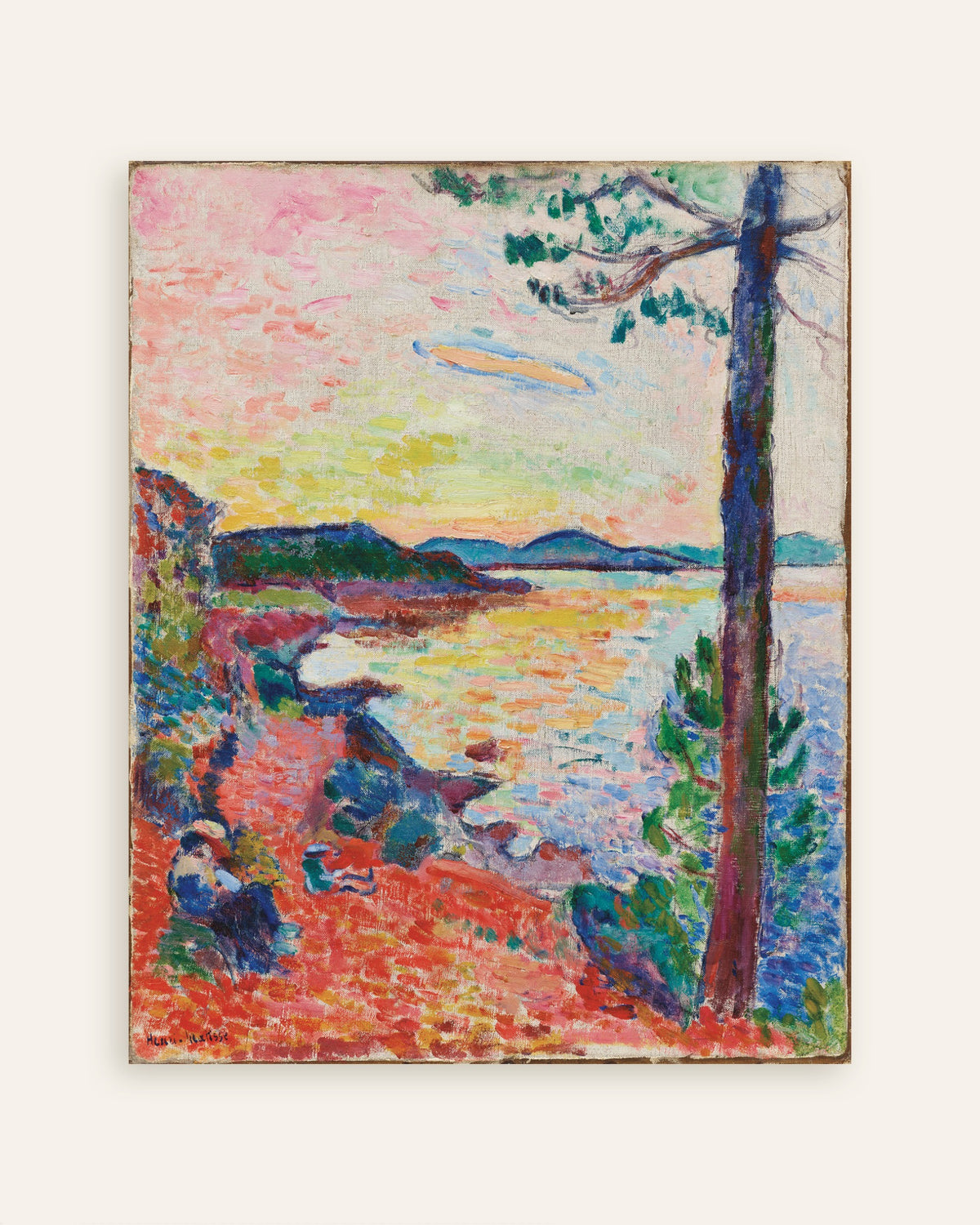 Póster de La merienda, El golfo de Saint-Tropez (1904), de Henri Matisse, en miniatura