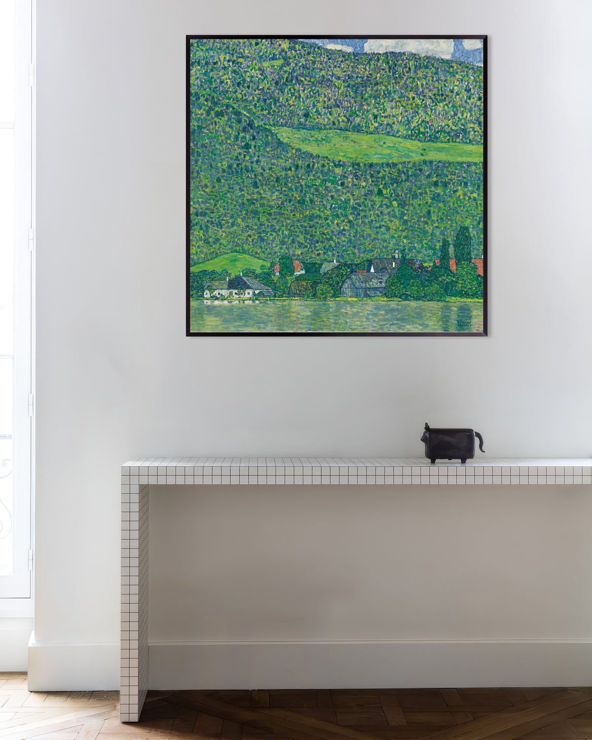 Póster de Litzlberg en el Attersee (1914–1915), de Gustav Klimt, con marco metálico