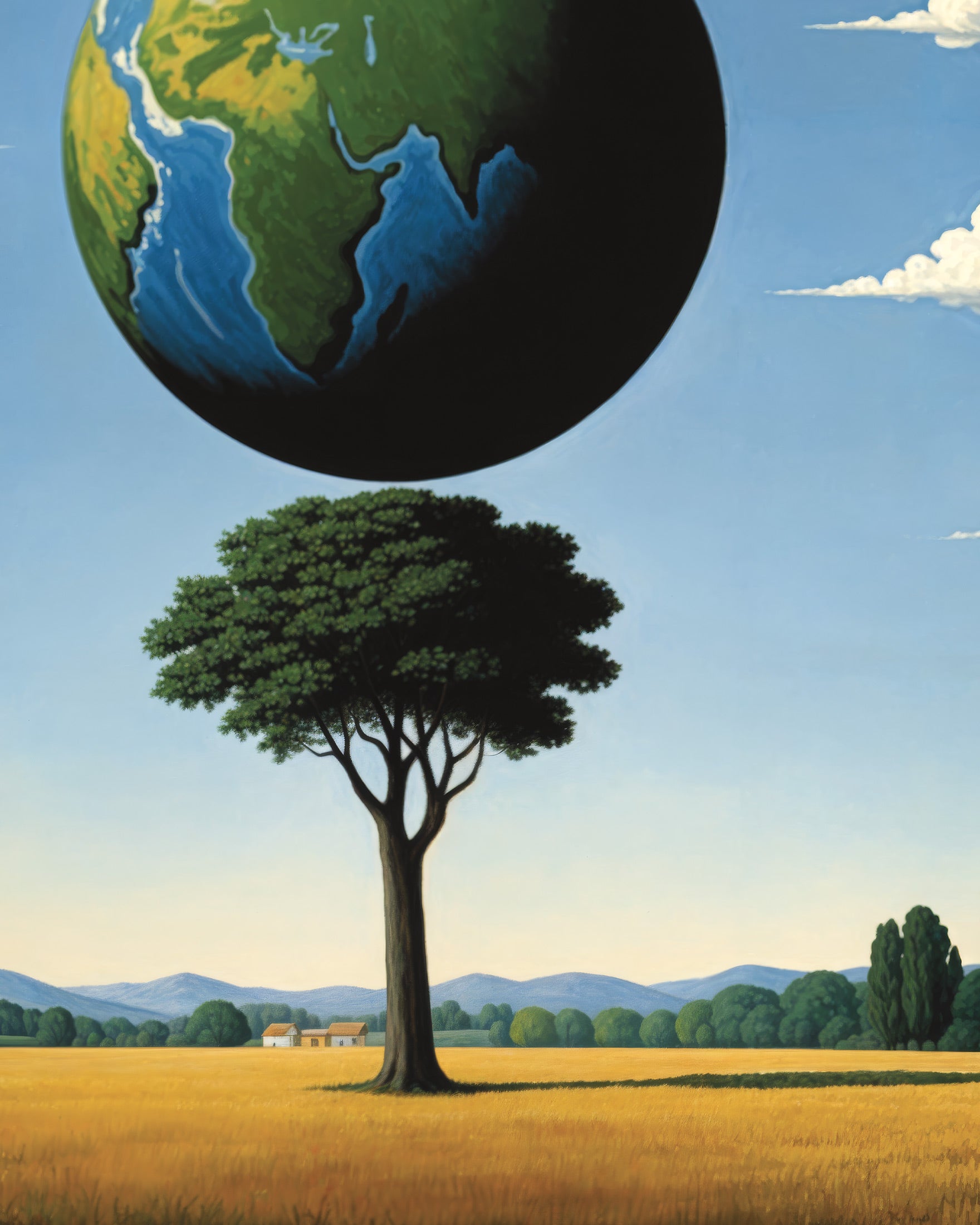 Árbol del mundo – póster surrealista belga