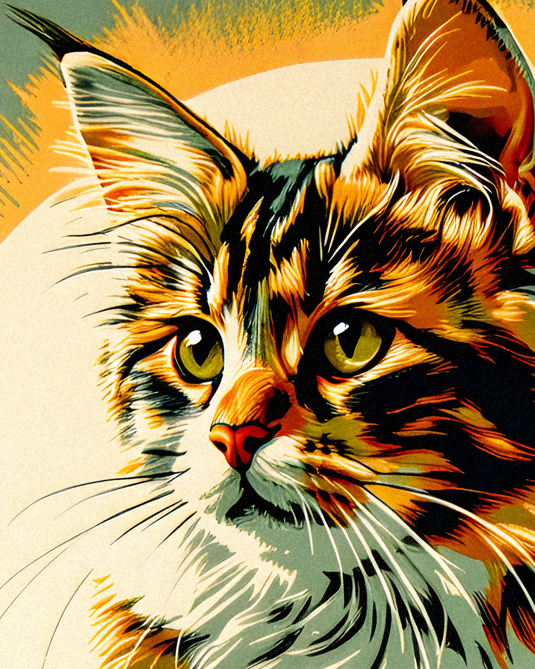 Gato Maine Coon - Vintage - Póster