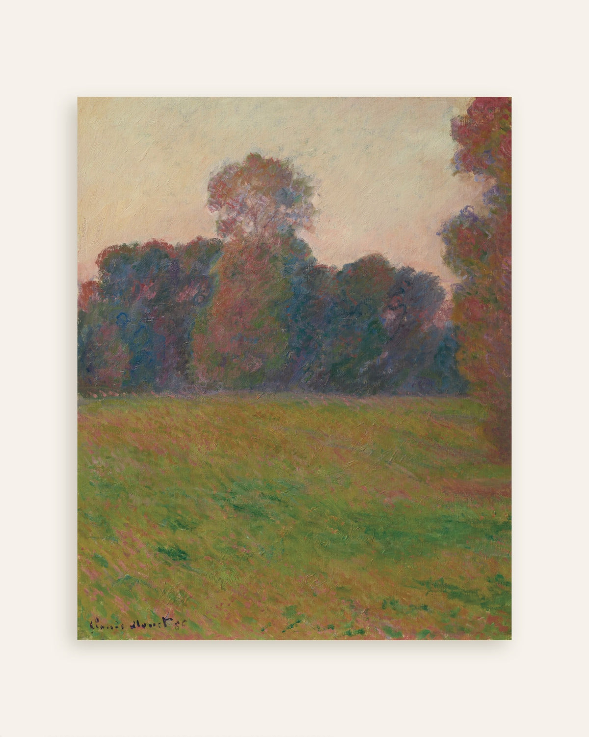 Póster Prado en Giverny (1886), de Claude Monet, miniatura