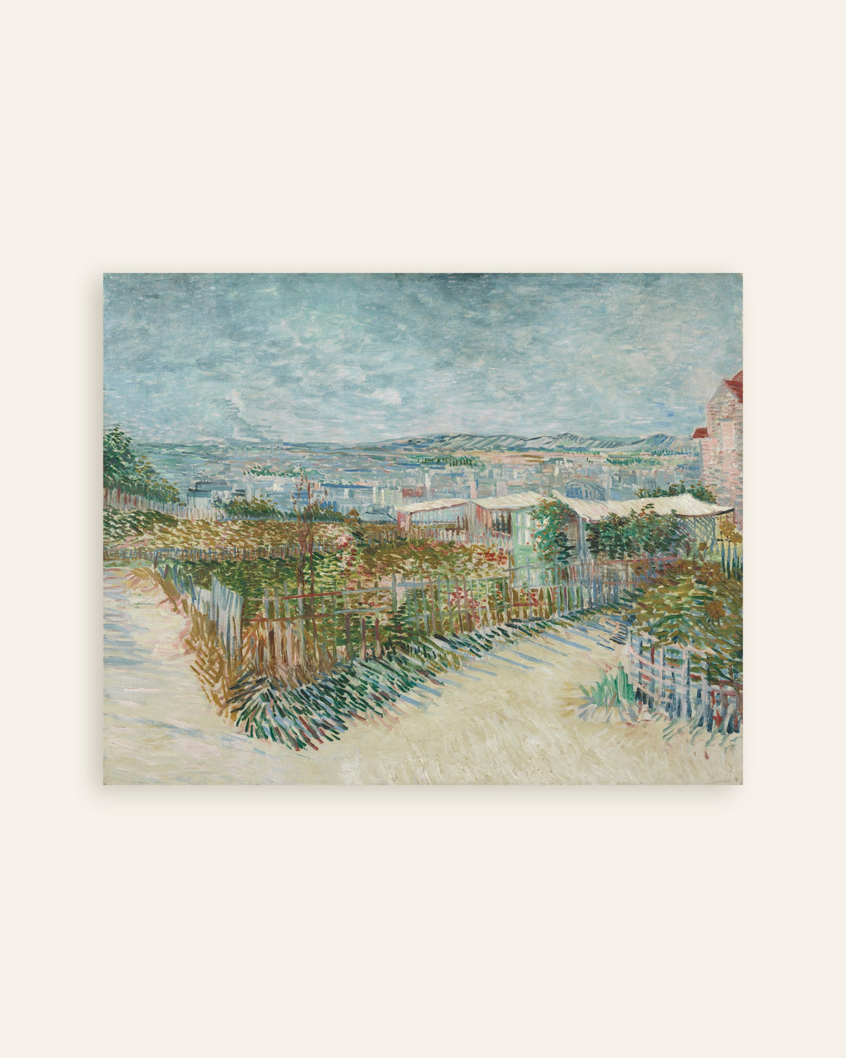 Póster de Montmartre, detrás del Moulin de la Galette (1887), de Vincent van Gogh, miniatura