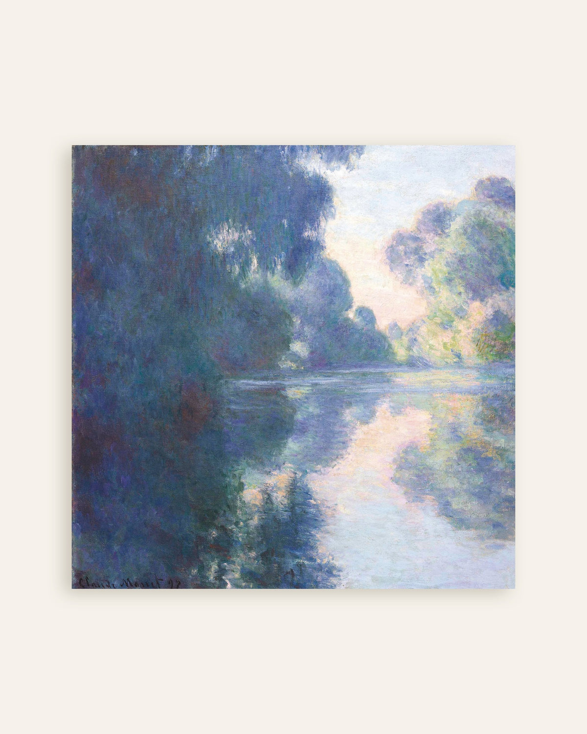 Póster Mañana en el Sena (1897), de Claude Monet, miniatura