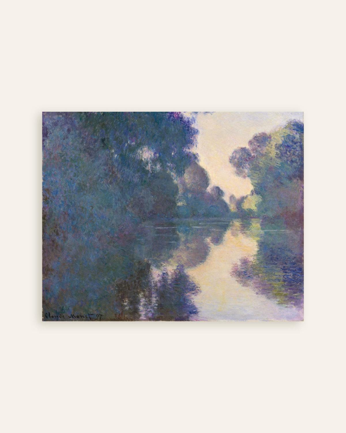 Póster Mañana en el Sena cerca de Giverny (1897), de Claude Monet, miniatura