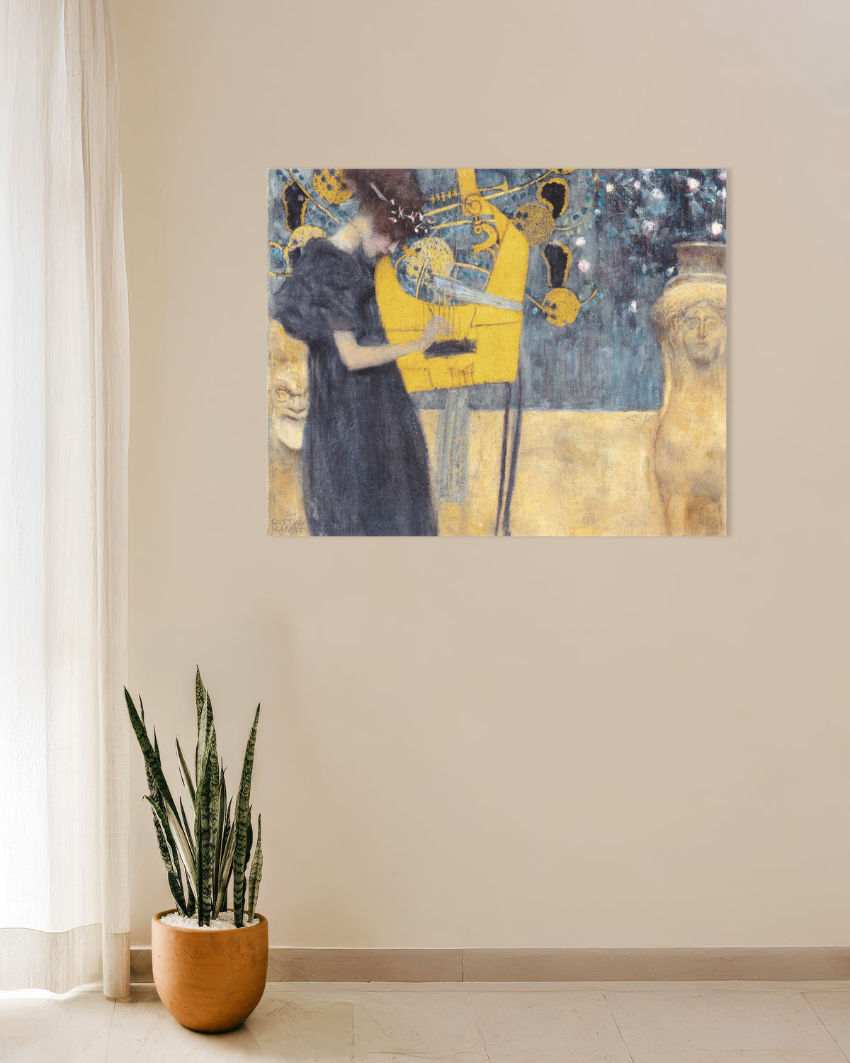 Póster La música I (1895), de Gustav Klimt
