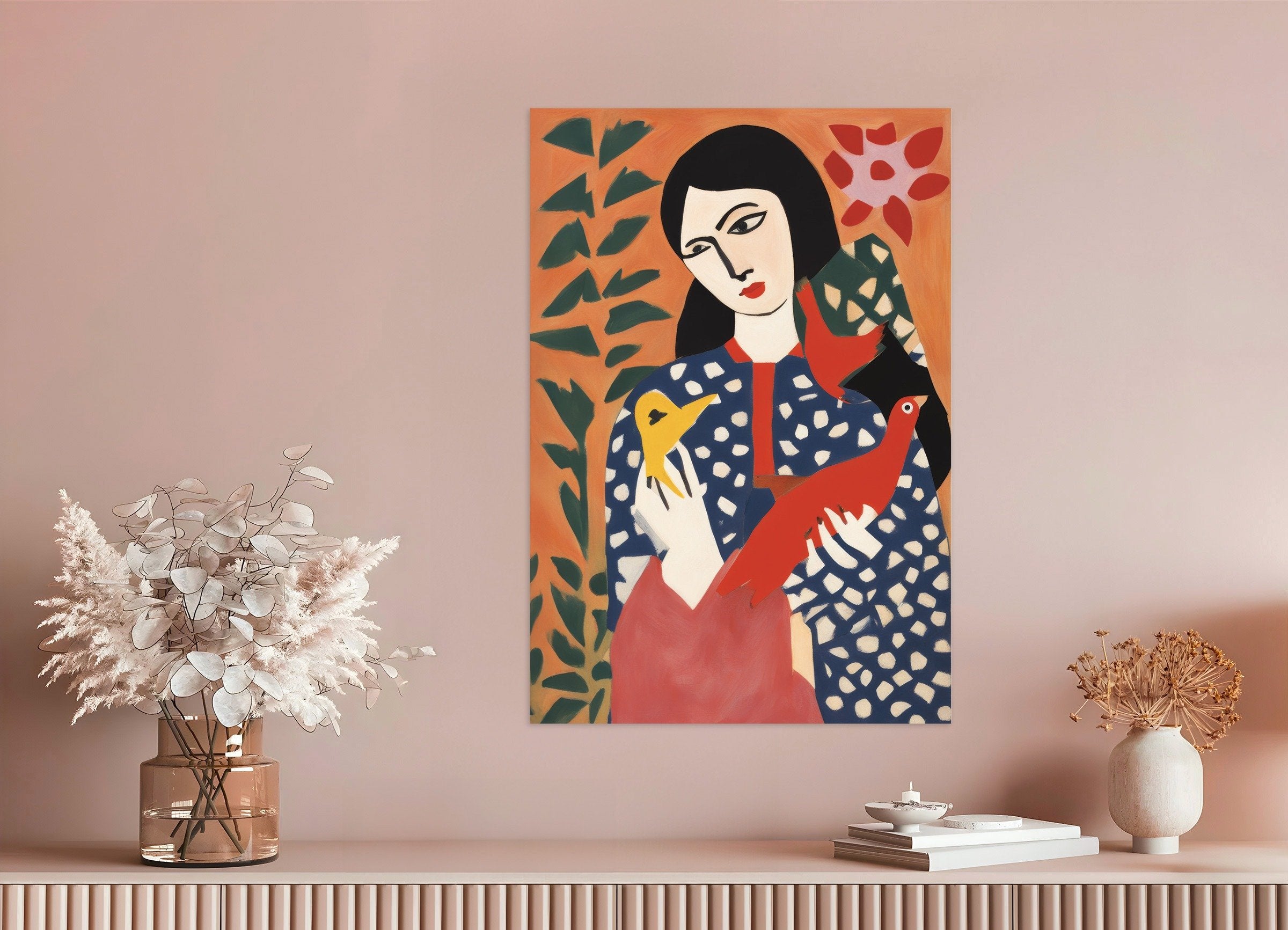 Poster of Natasha with birds art print