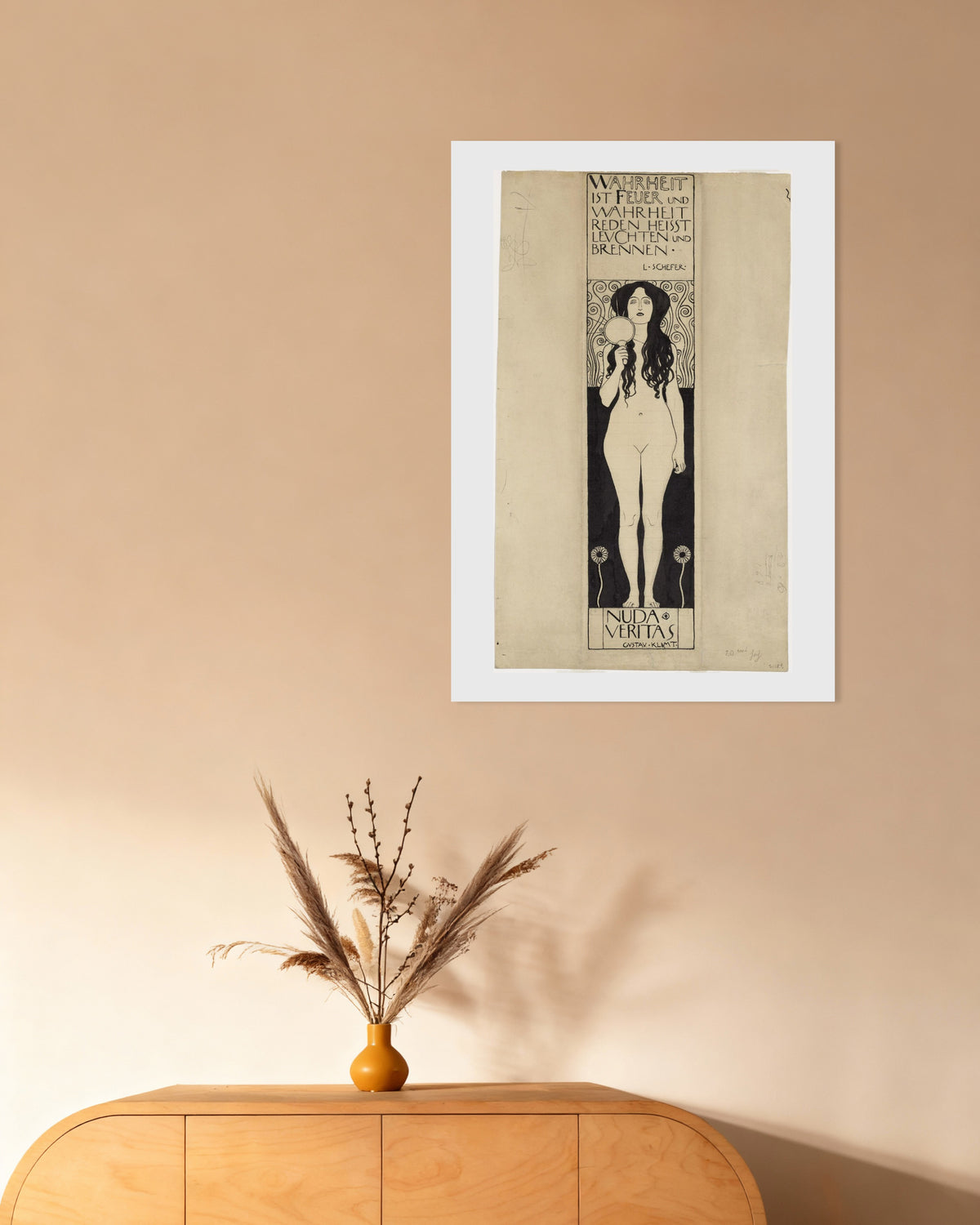 Póster Nuda Veritas (1898), de Gustav Klimt