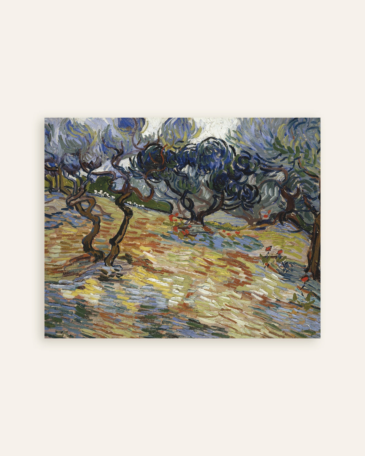 Póster de Olivos (1889), de Vincent van Gogh, en miniatura